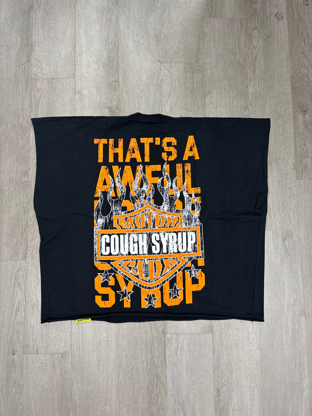 Awful Lot of Cough Syrup Boxy Cutoff Graphic Tee