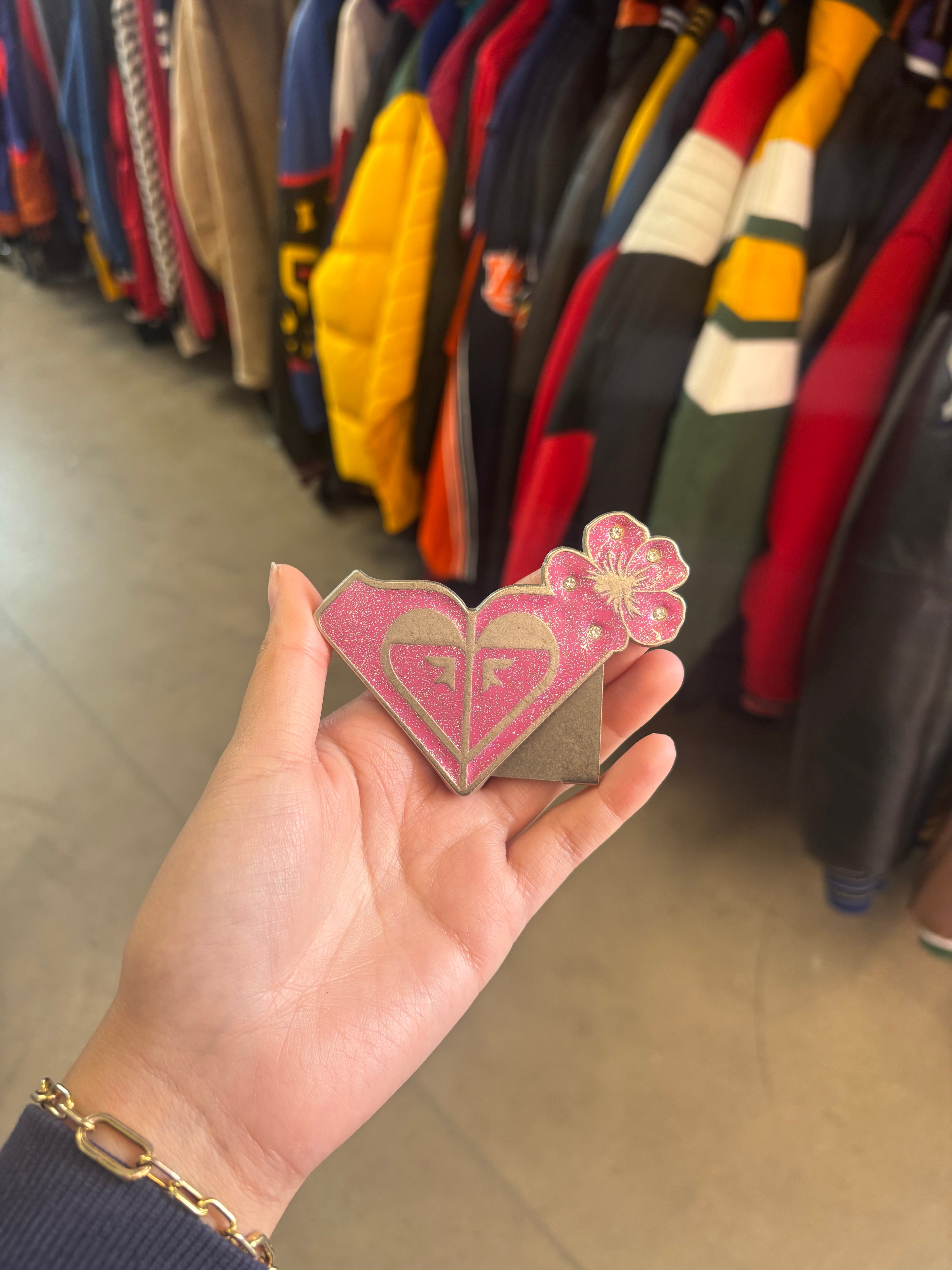Y2K Roxy Pink Belt Buckle