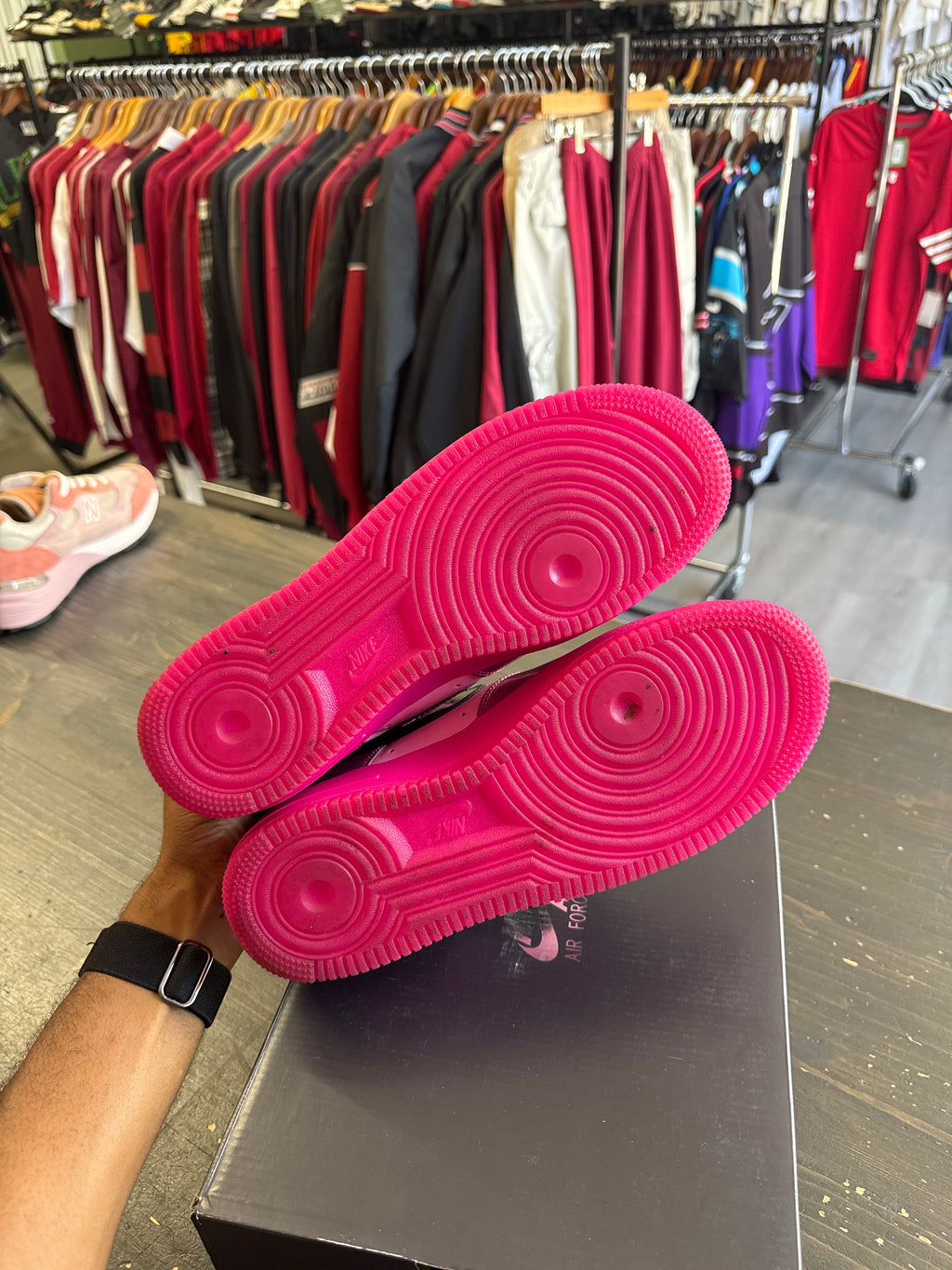 Pre-owned Nike Air Force 1 Pink Cooler Mulberry Rose