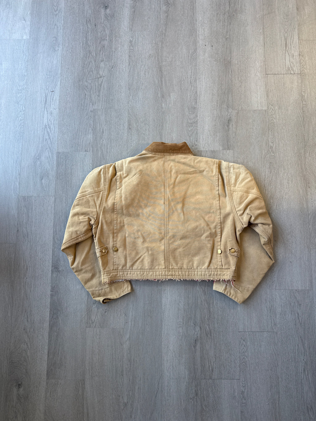 Carhartt Women’s Cropped Distressed Tan Jacket
