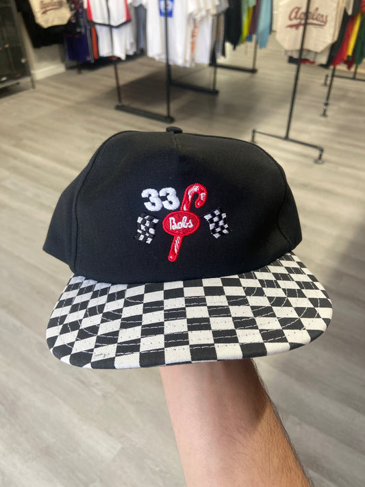 Black Checkered Babs NASCAR Hat