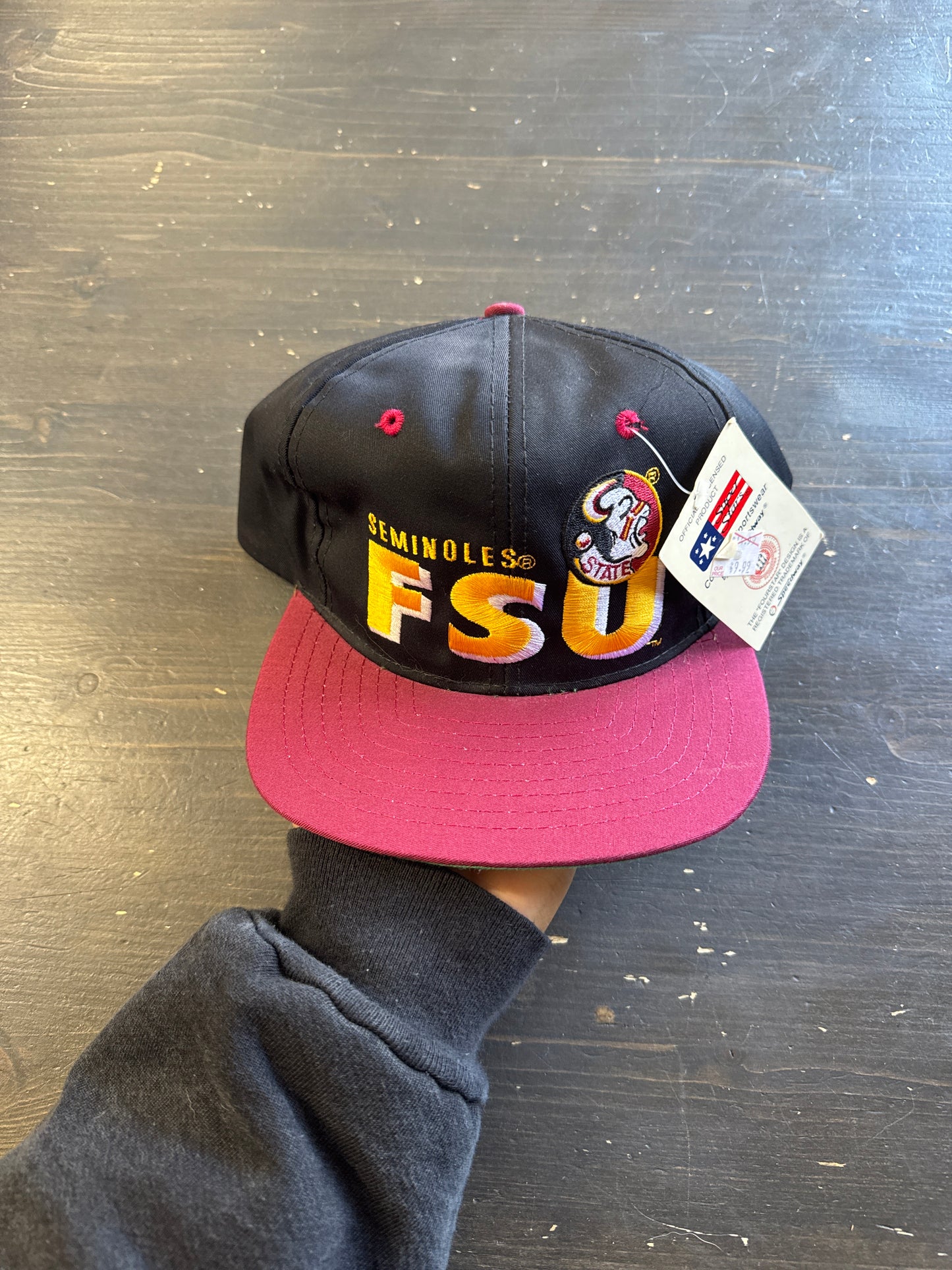 Vintage 90s Super Star Speedway Collegiate Sportswear Florida State University Seminoles Snap Back Hat