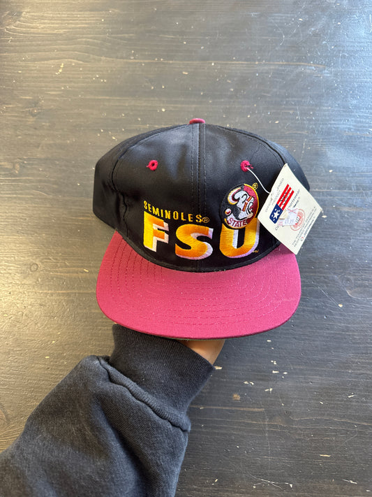 Vintage 90s Super Star Speedway Collegiate Sportswear Florida State University Seminoles Snap Back Hat