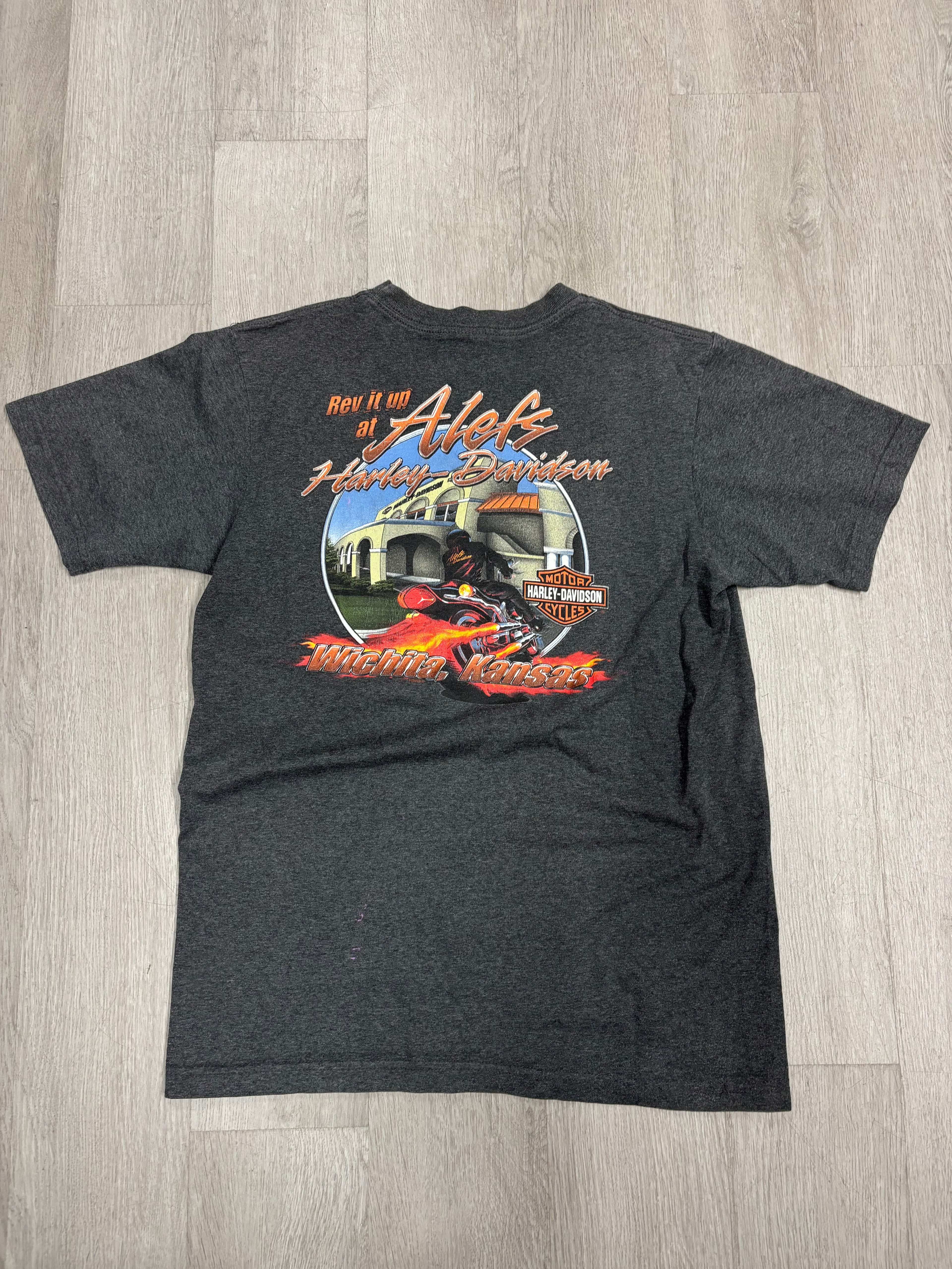 Harley Davidson ‘Roll It Up At Alefs’ Bald Eagle Kansas Tee