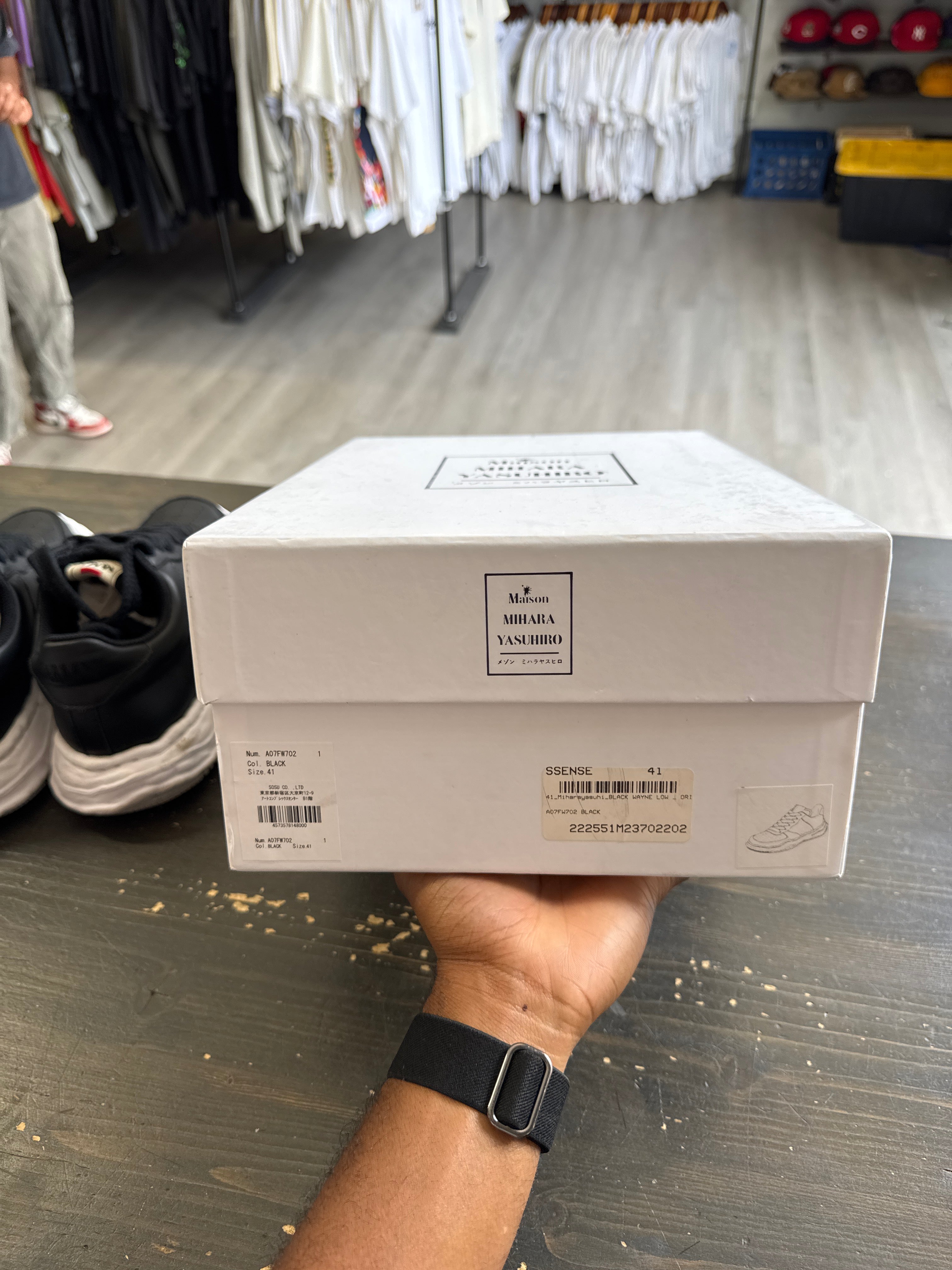 Pre-owned Maison Mihara Yasuhiro Wayne OG Sole Low Black