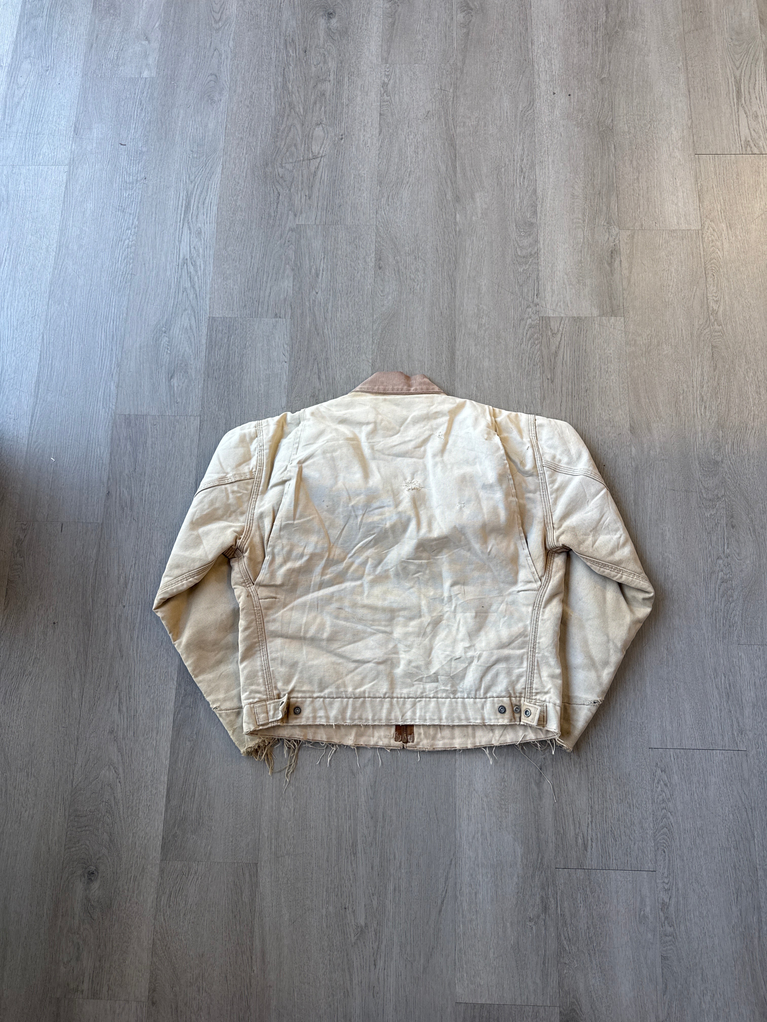 Vintage Carhartt Detroit Distressed Tan Sun Faded Jacket