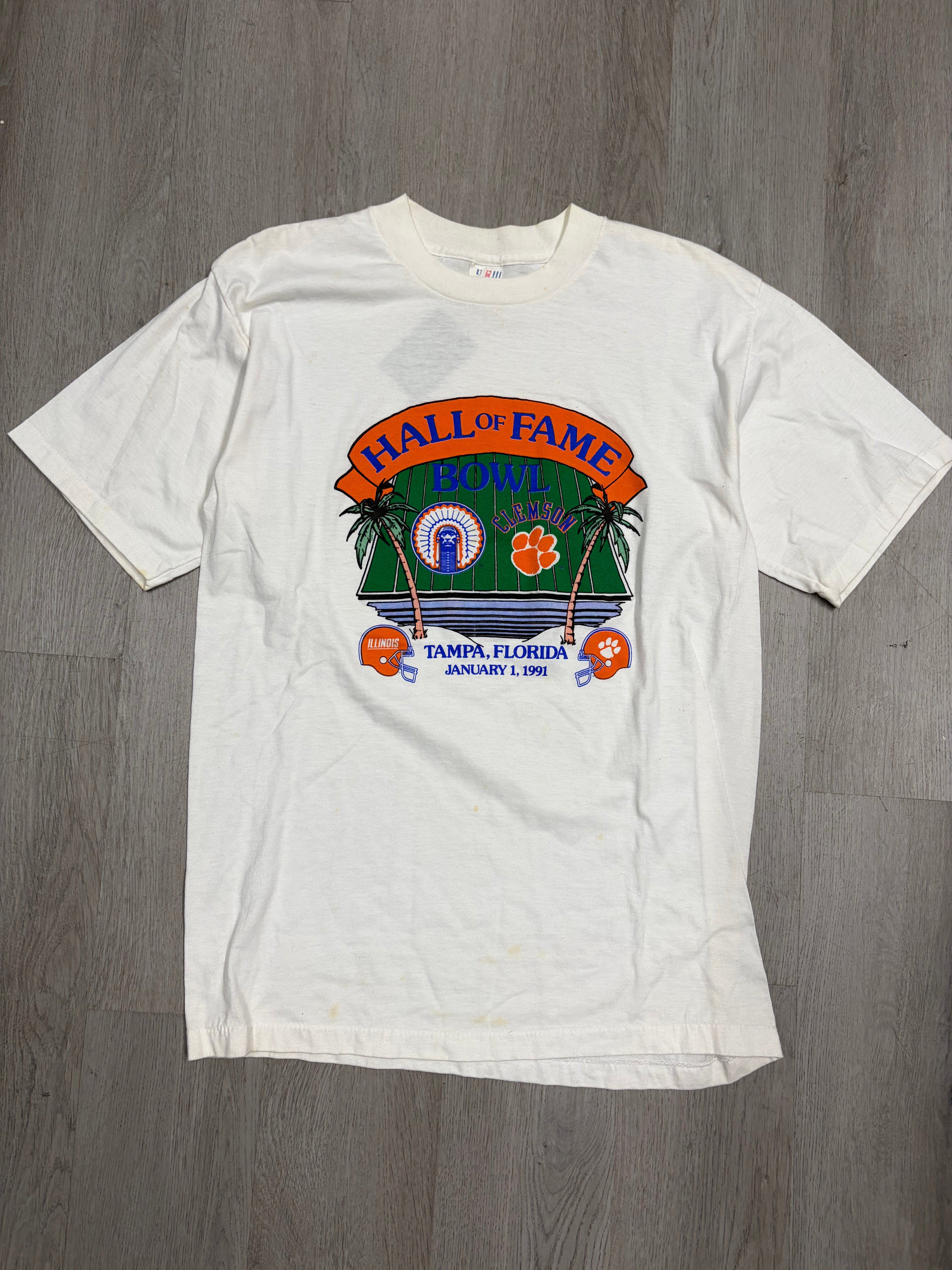 1991 Hall Of Fame Bow Clemson Vs Illinois Tee