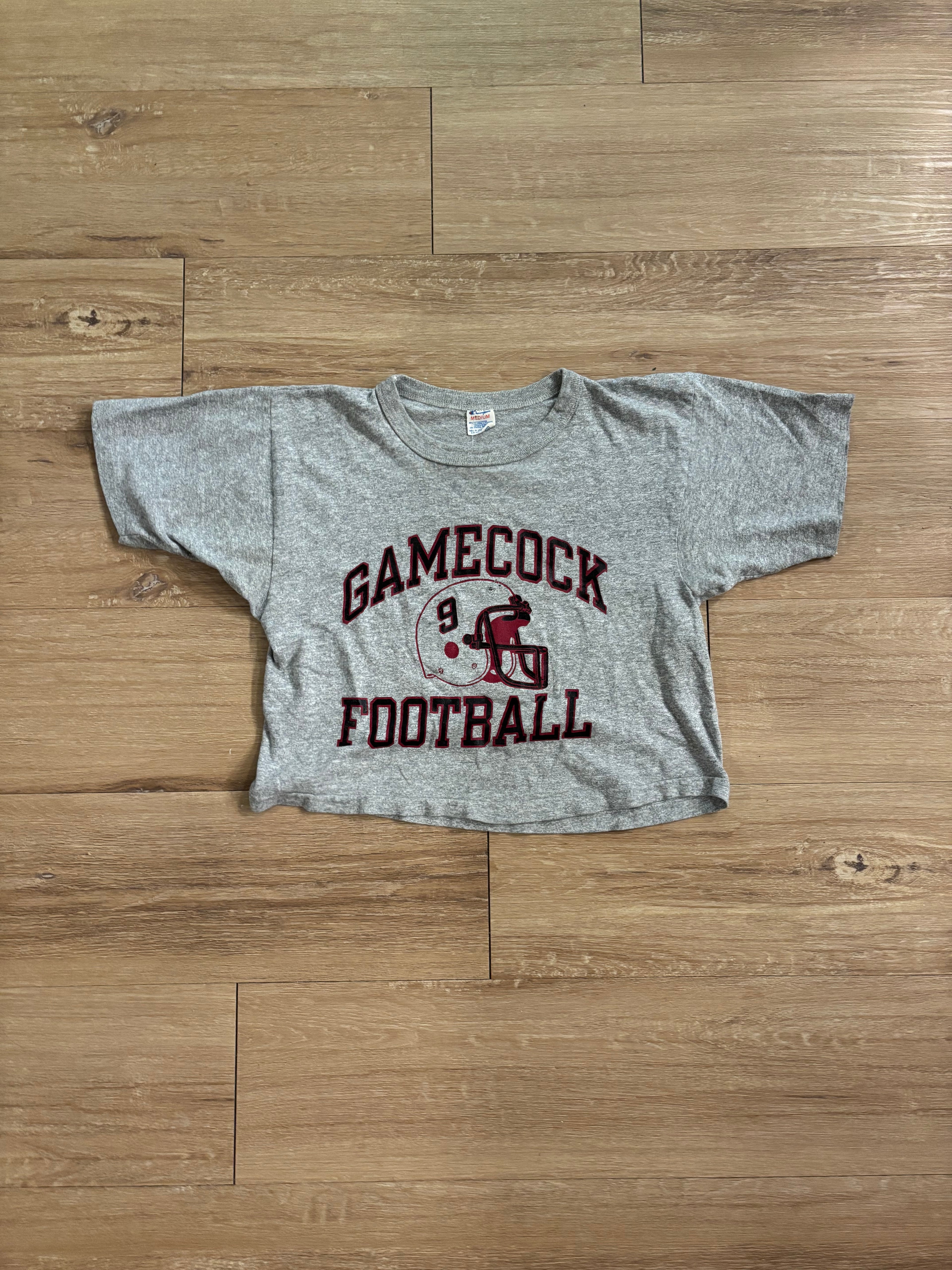Vintage Gamecock Football Cropped Tee