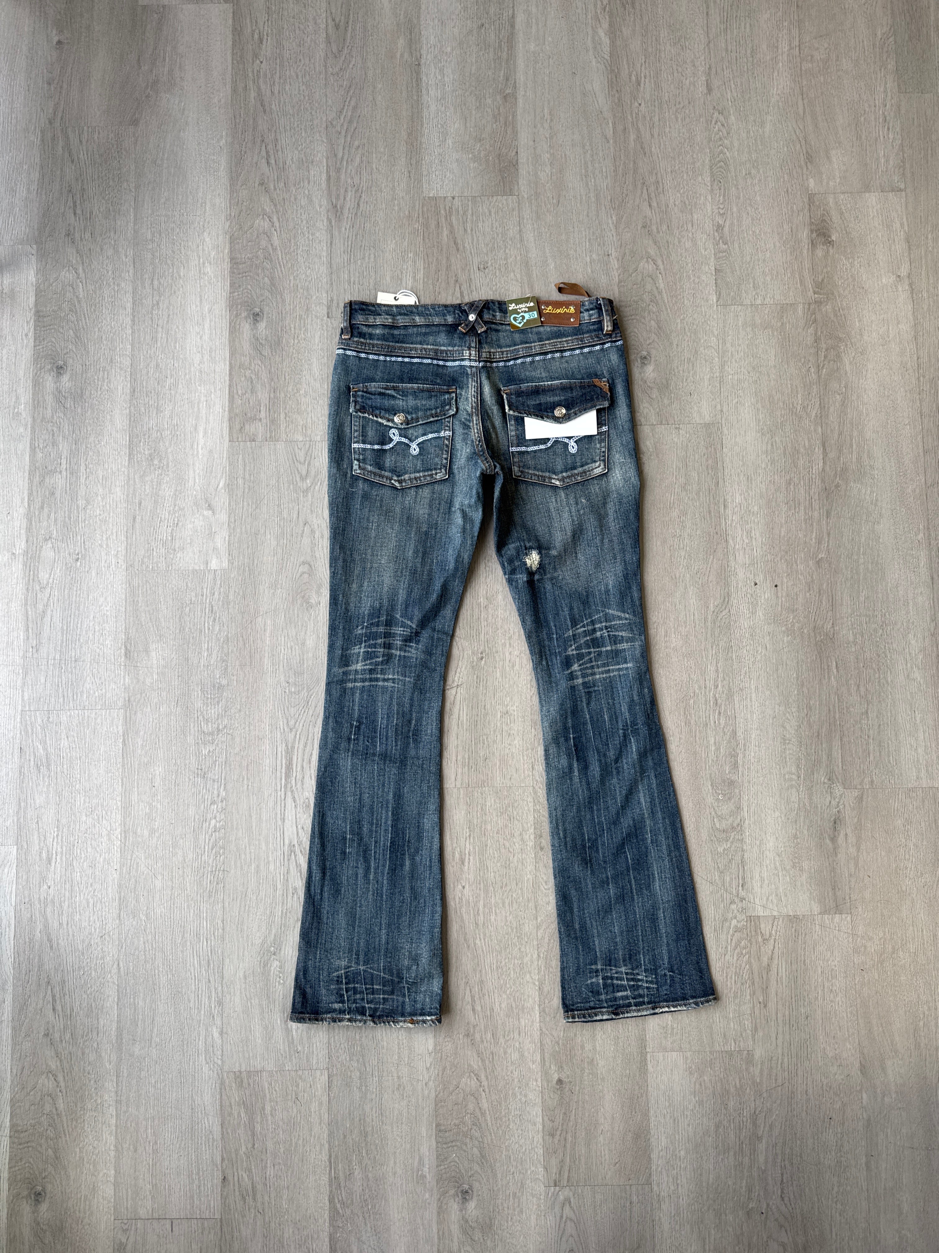 Vintage Y2K Women’s LRG Luxirie Ghost Rider Boot Cut Denim Jeans
