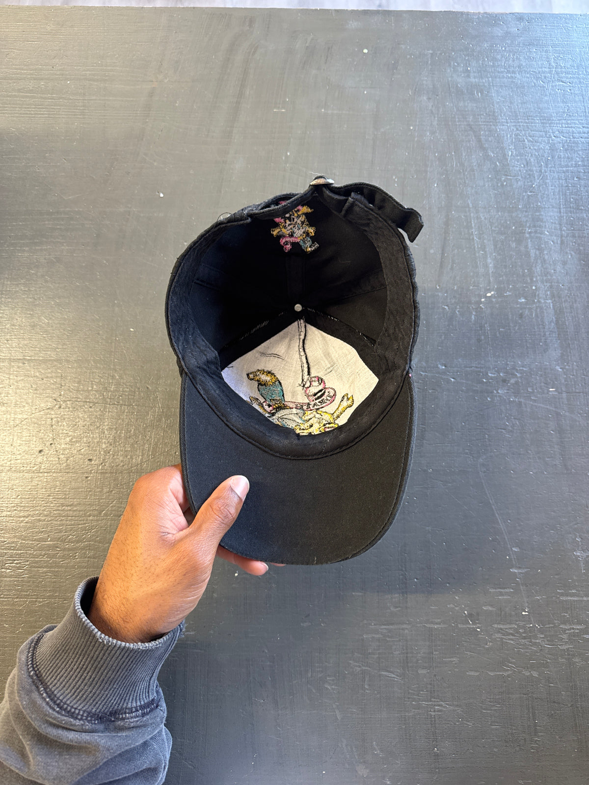 Y2K Ed Hardy Embroidered Strapback Hat