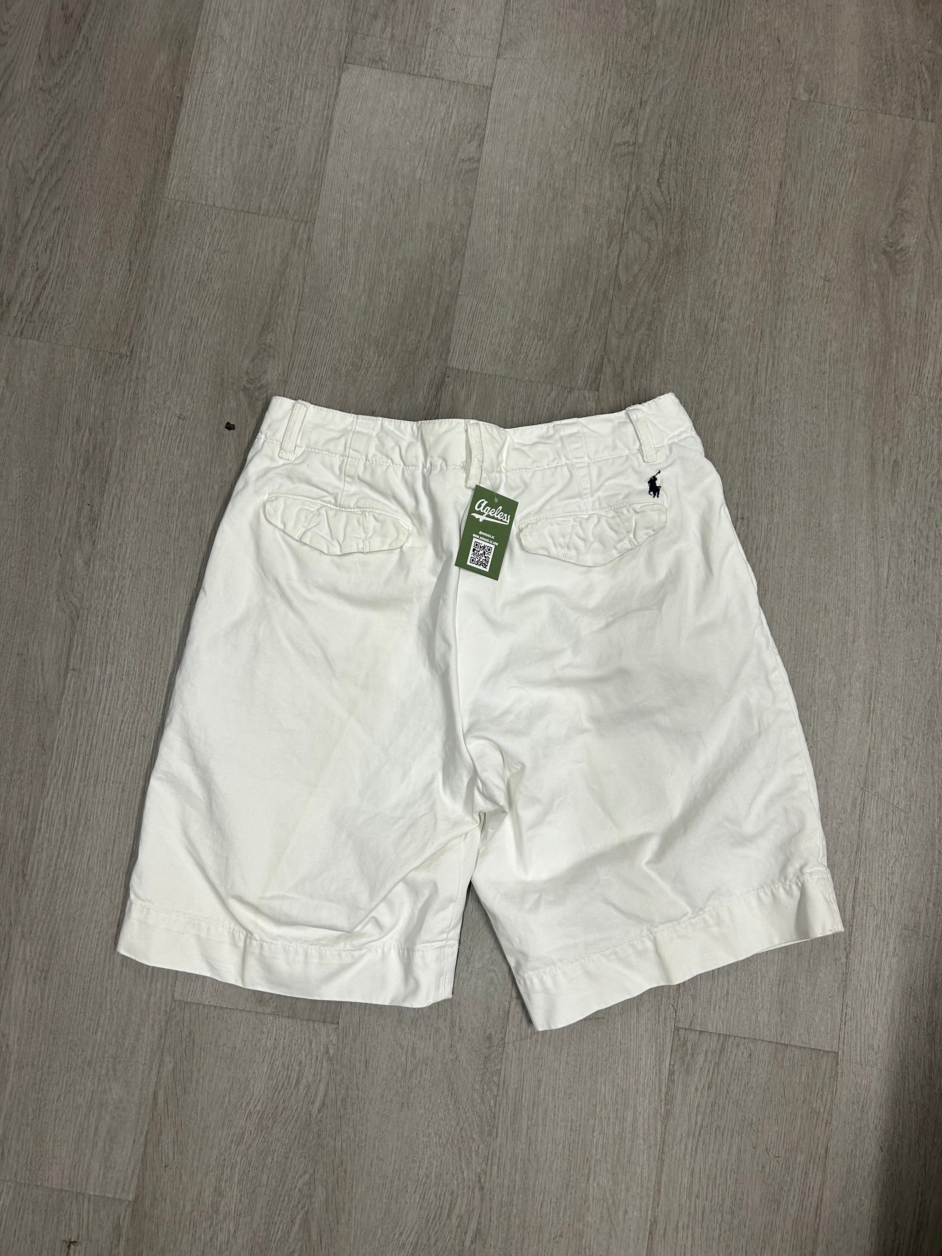 White Polo Ralph Lauren Canvas Shorts