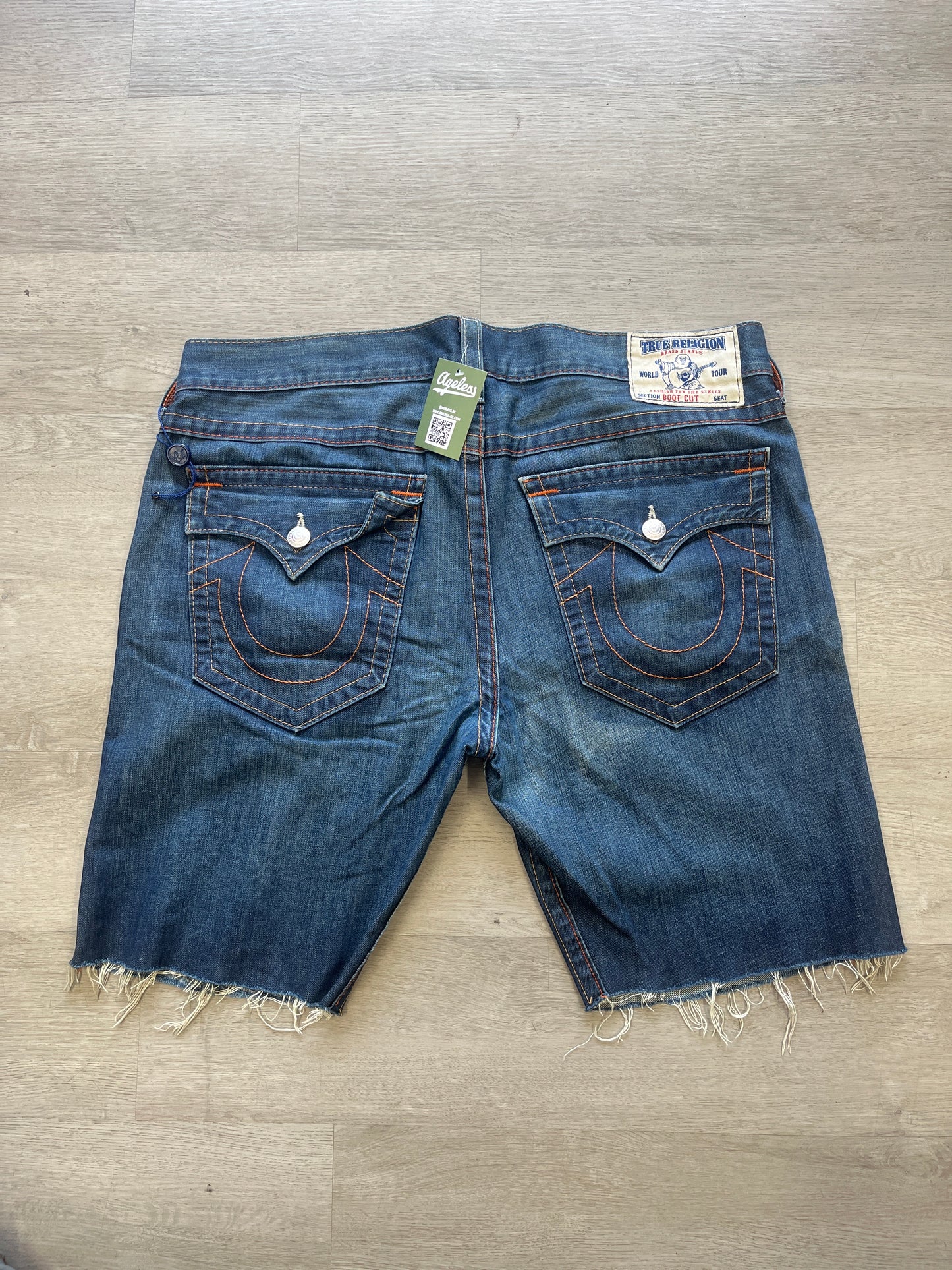 True Religion Boot Cut Jean Cut Off Shorts