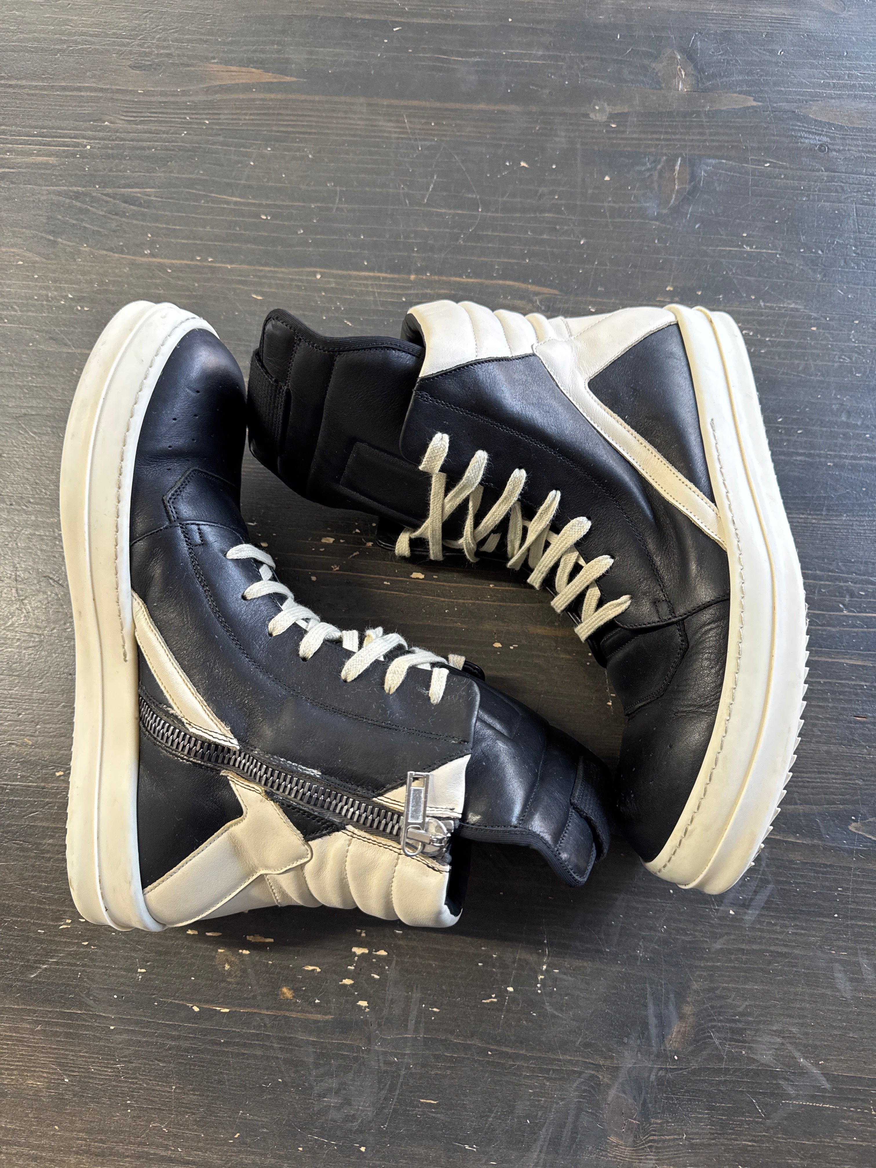 Pre-owned Rick Owen’s Geobasket Black Milk