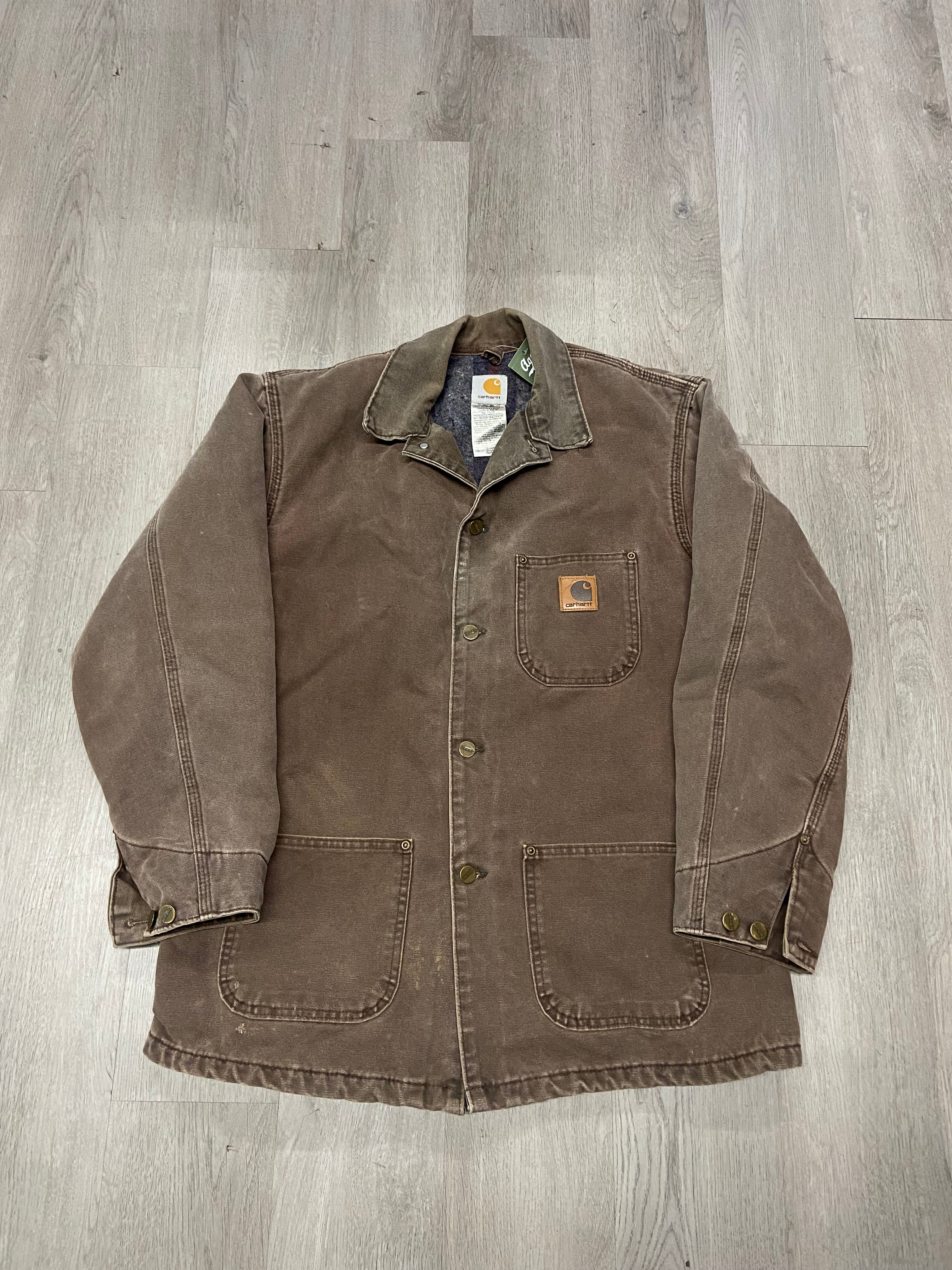 Vintage Carhartt Faded Brown Chore Coat Jacket