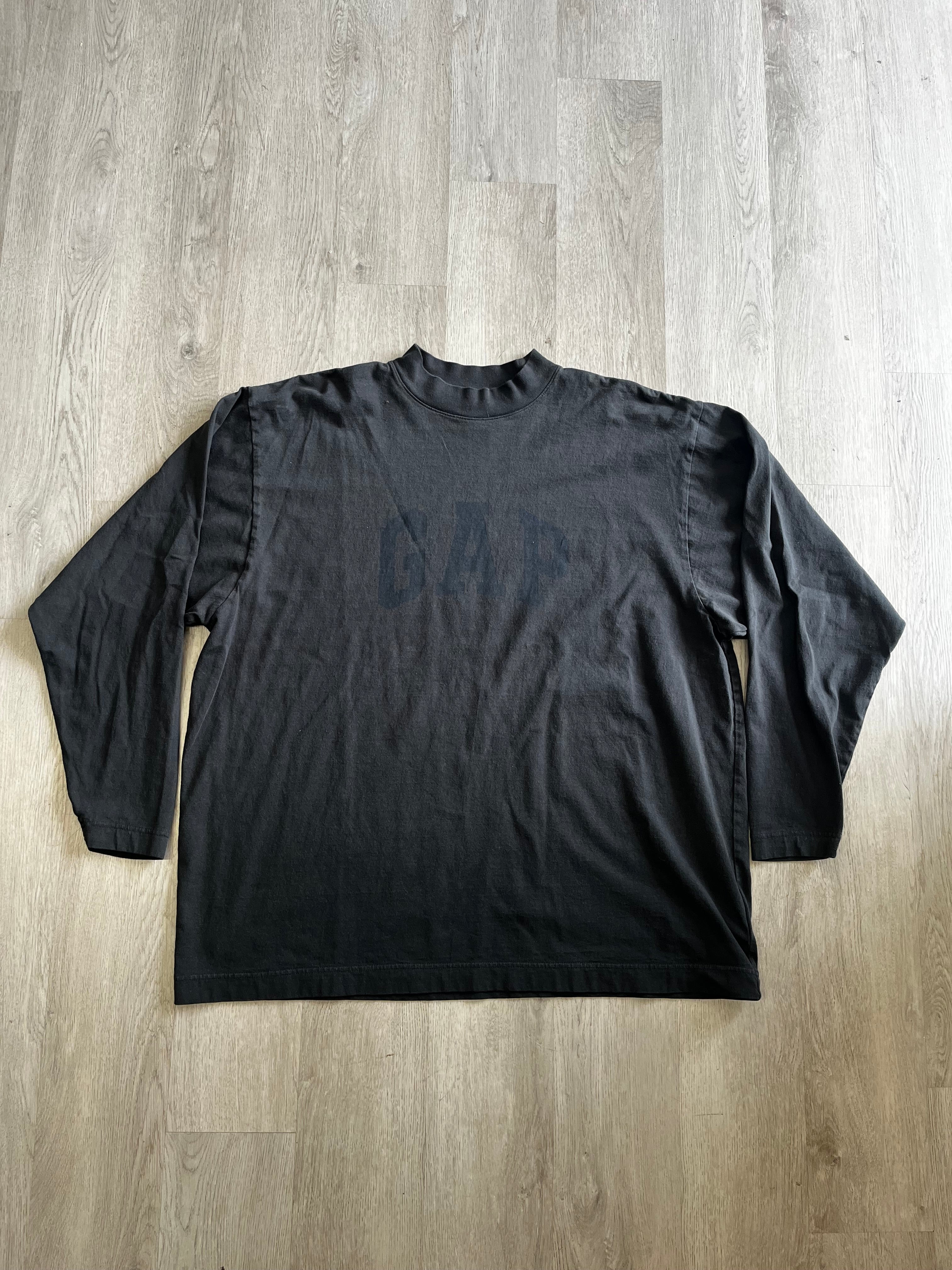Yeezy Gap Engineered by Balenciaga Dove Long Sleeve Tee Washed Black