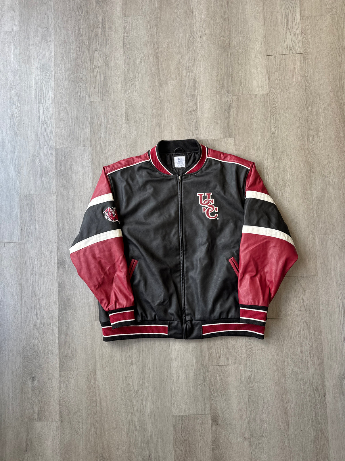 Vintage University Of South Carolina Gamecocks Leather Jacket