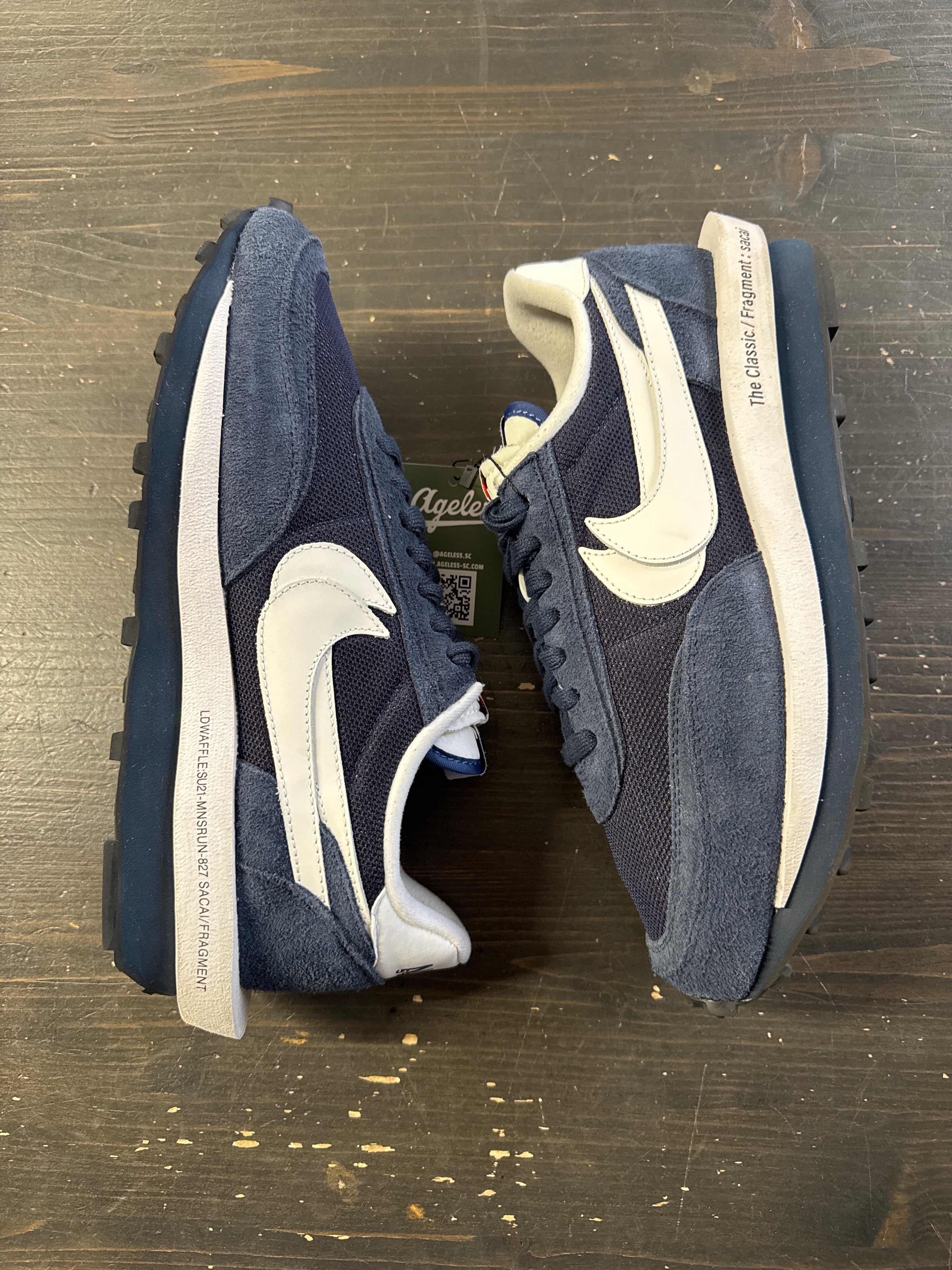 Pre-owned Nike LD Waffle SF Sacai Fragment Blue Void