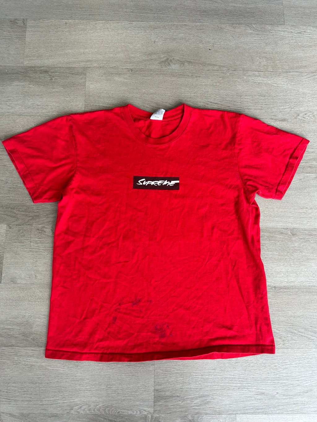 Supreme Futura Box Logo Tee in Red SS 2024