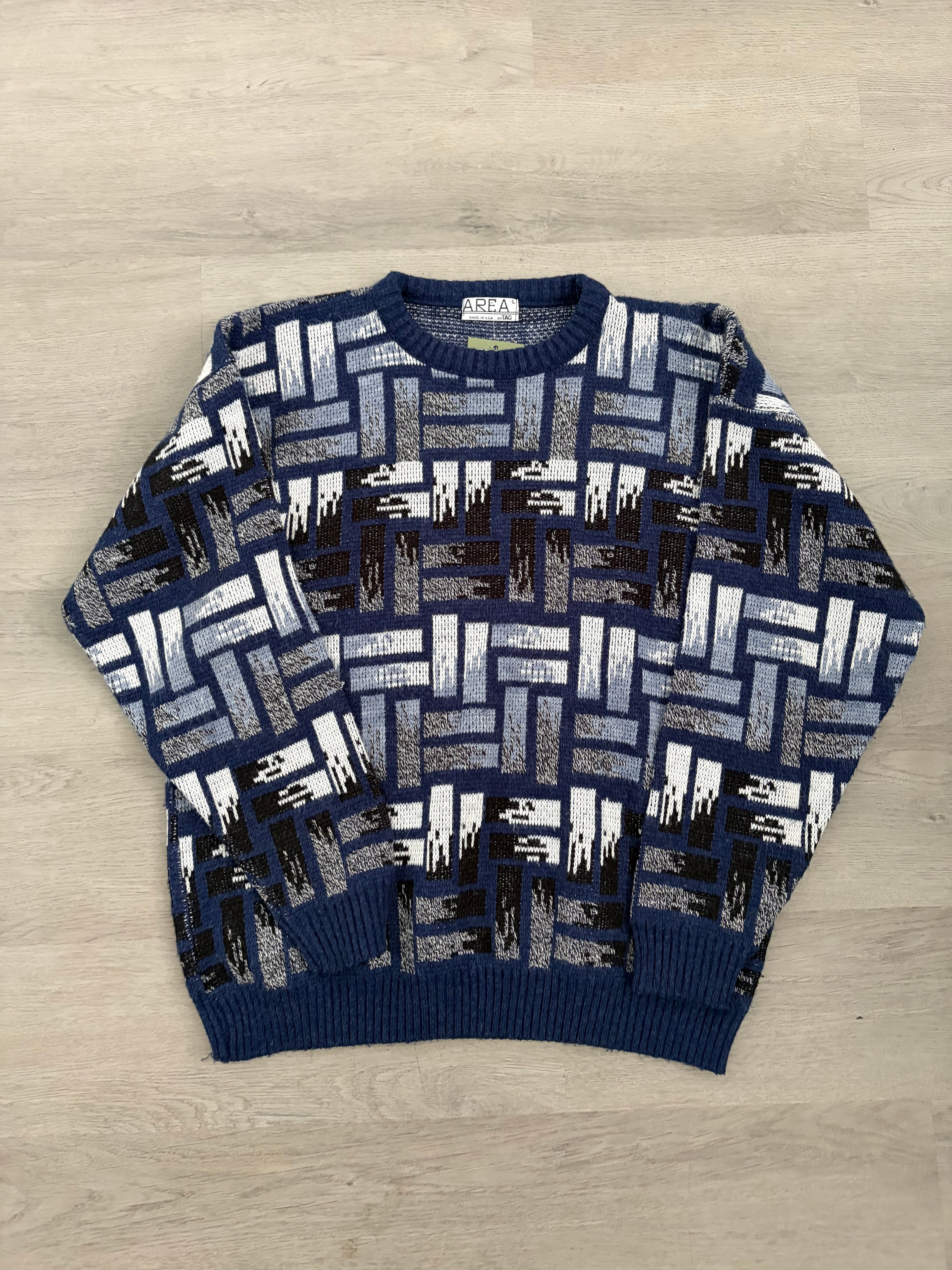 Vintage Blue Knit Sweater