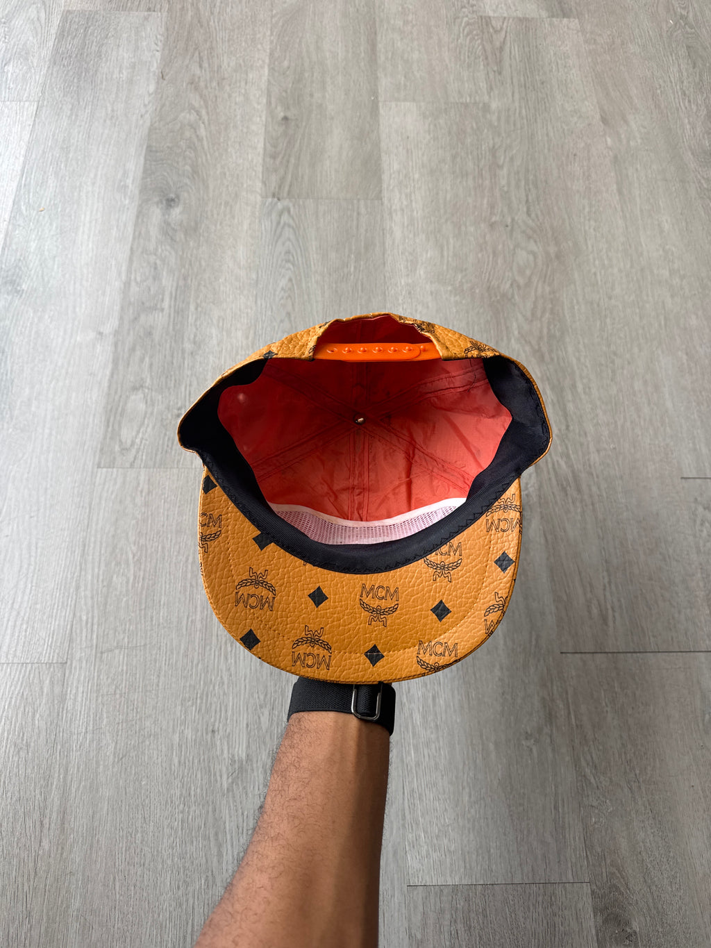 Vintage 90s MCM München Monogram Snap Back Hat