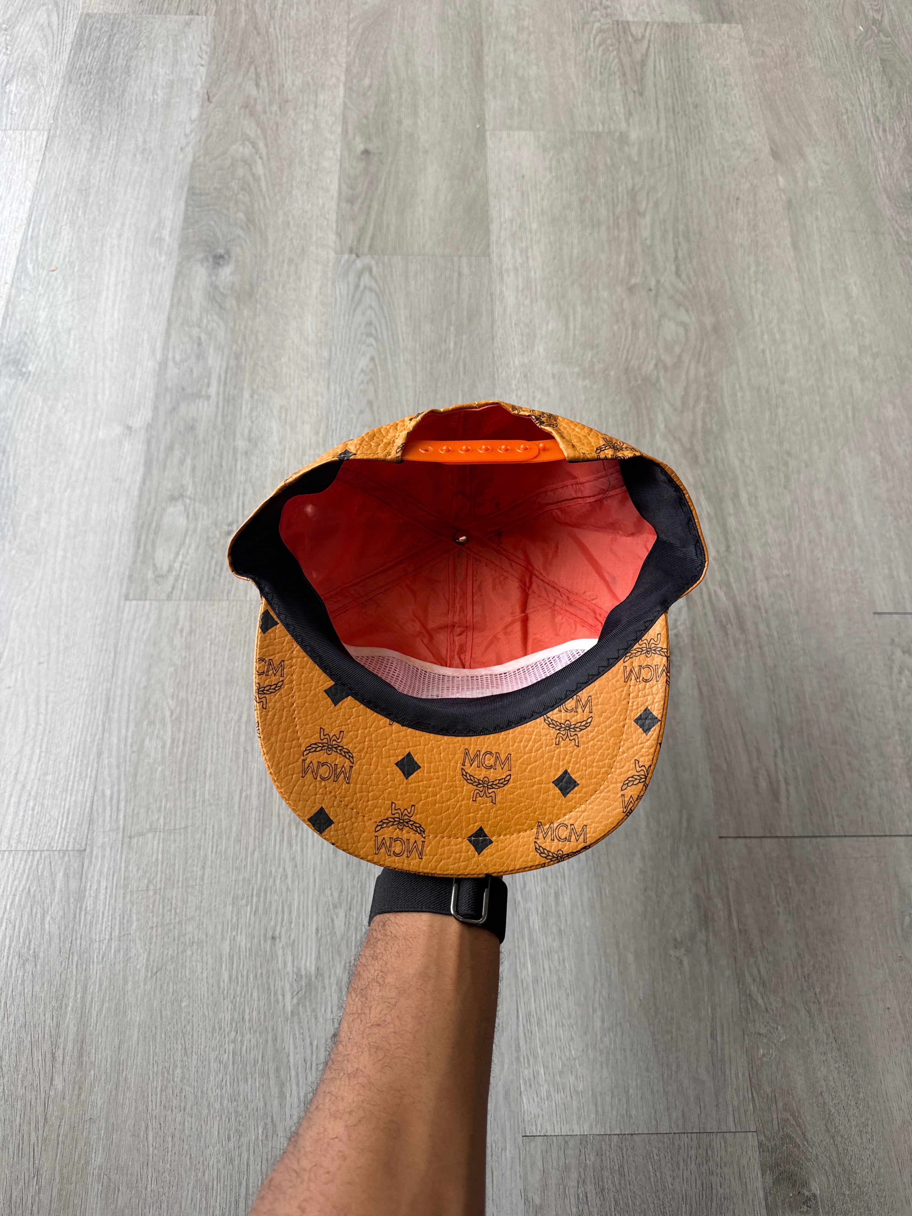 Vintage 90s MCM München Monogram Snap Back Hat