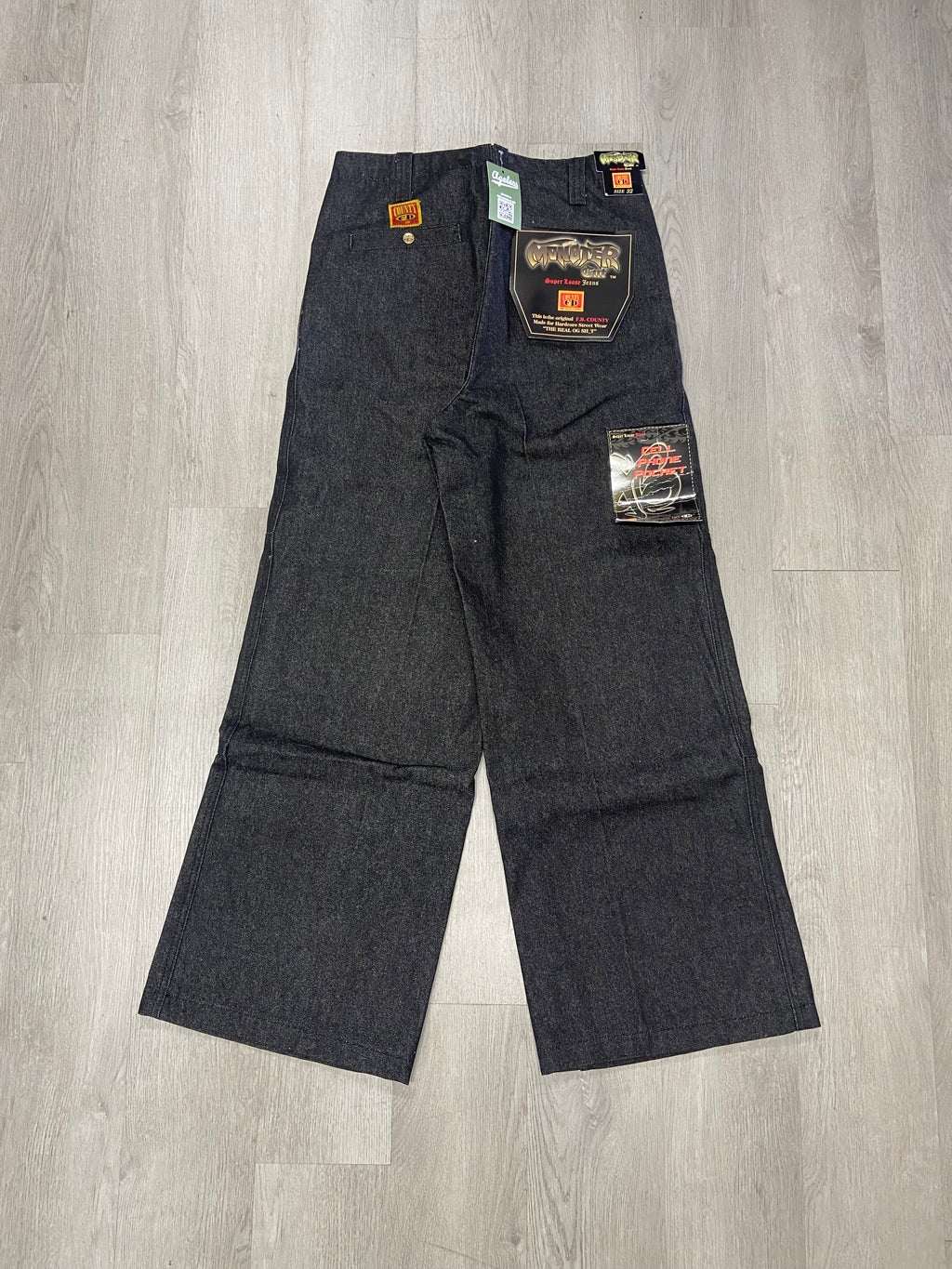 FB County Monster Cut Double Front Denim Jeans Pants