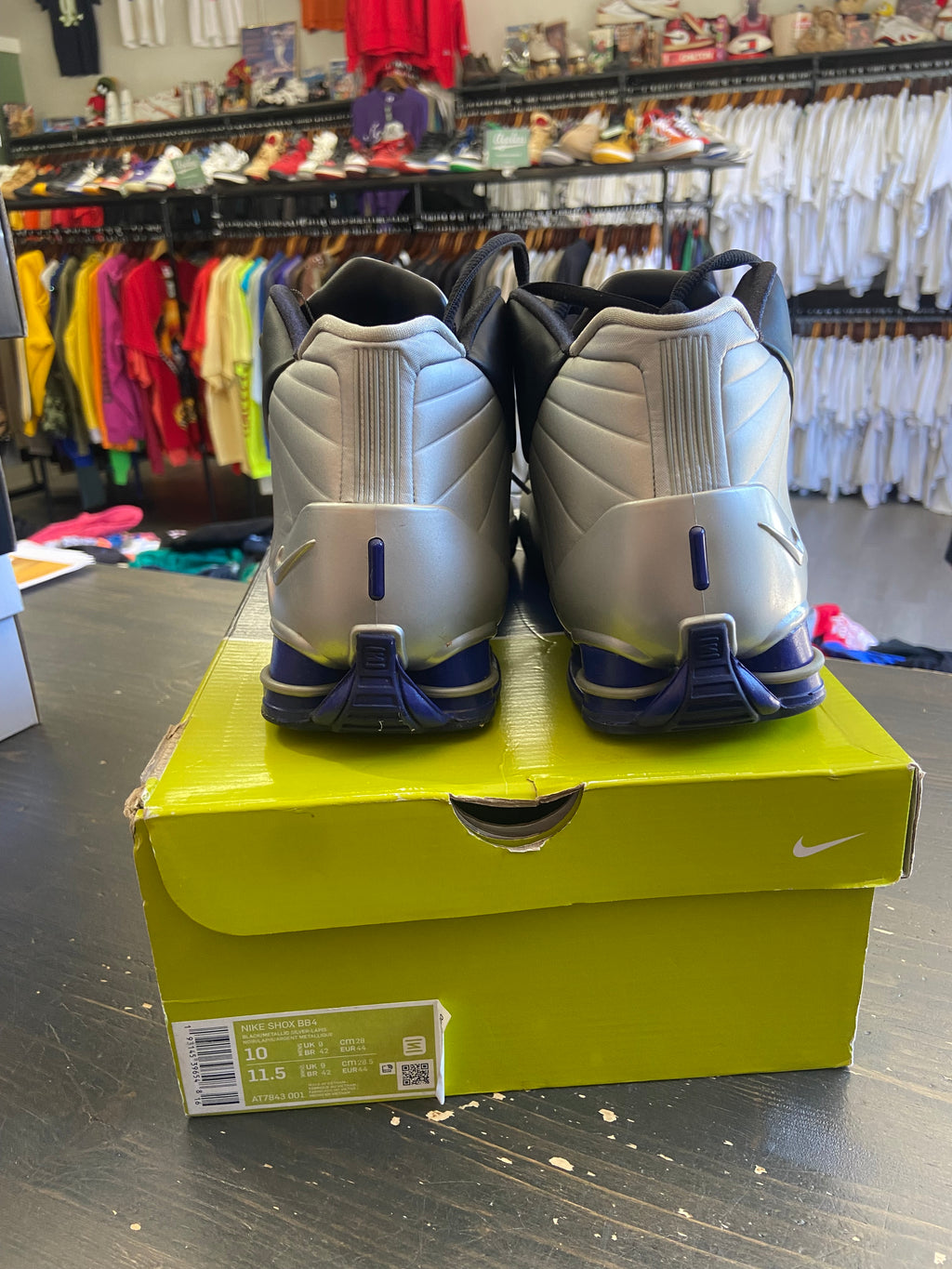 Pre-Owned Nike Shox BB4 Black Silver Lapis