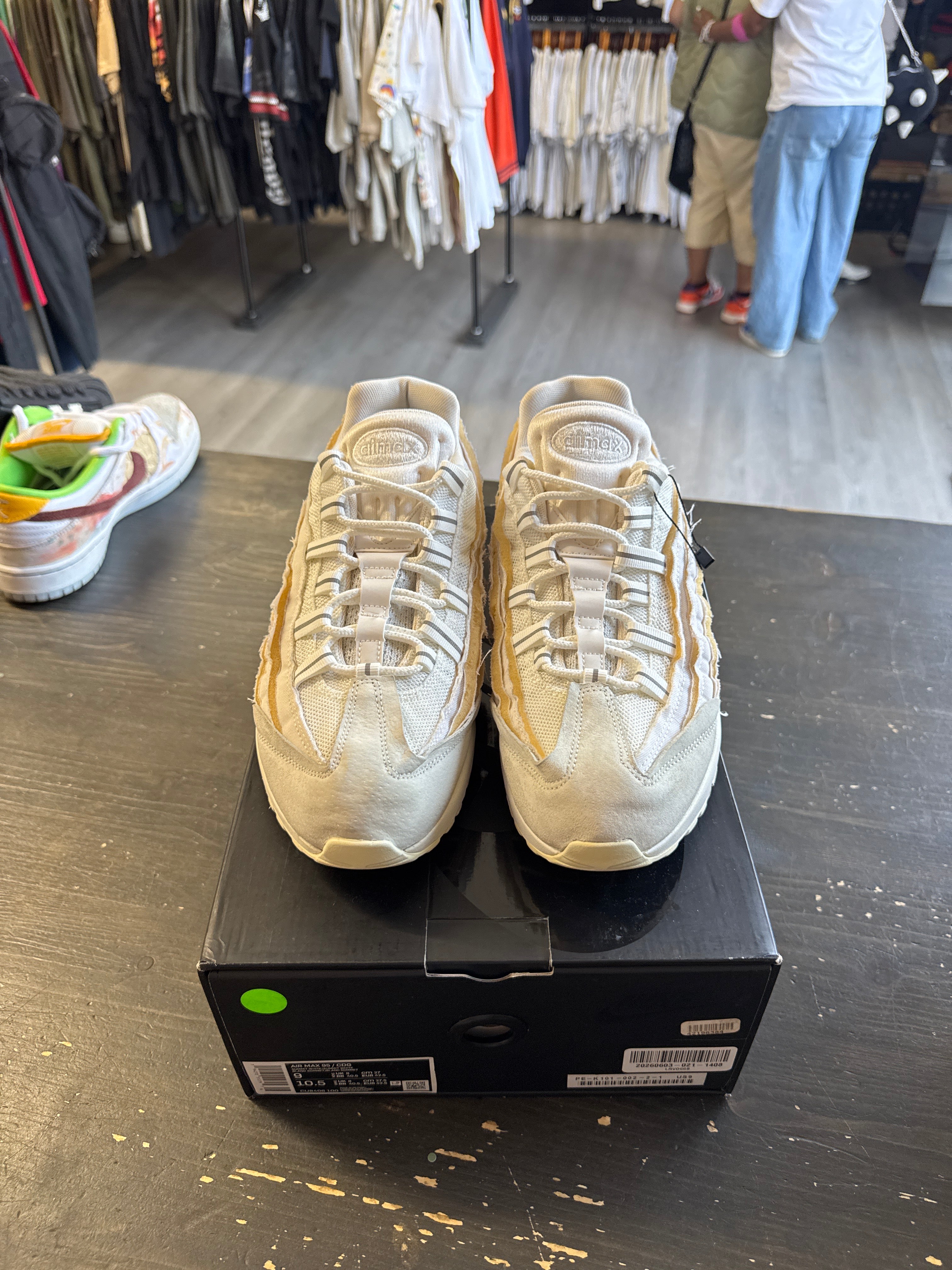 Pre-owned Nike Air Max 95 Comme Des Garçon White