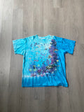 Vintage Liquid Blue Aquarium Tie-Dye Graphic Tee