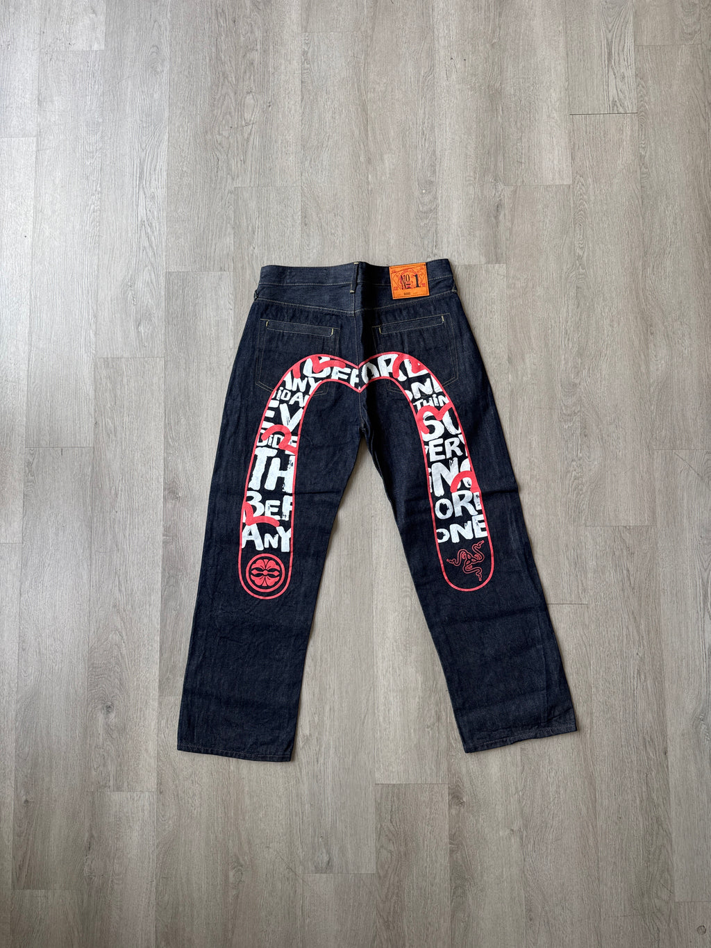Evisu Red Japanese Art Selvedge Denim Jeans