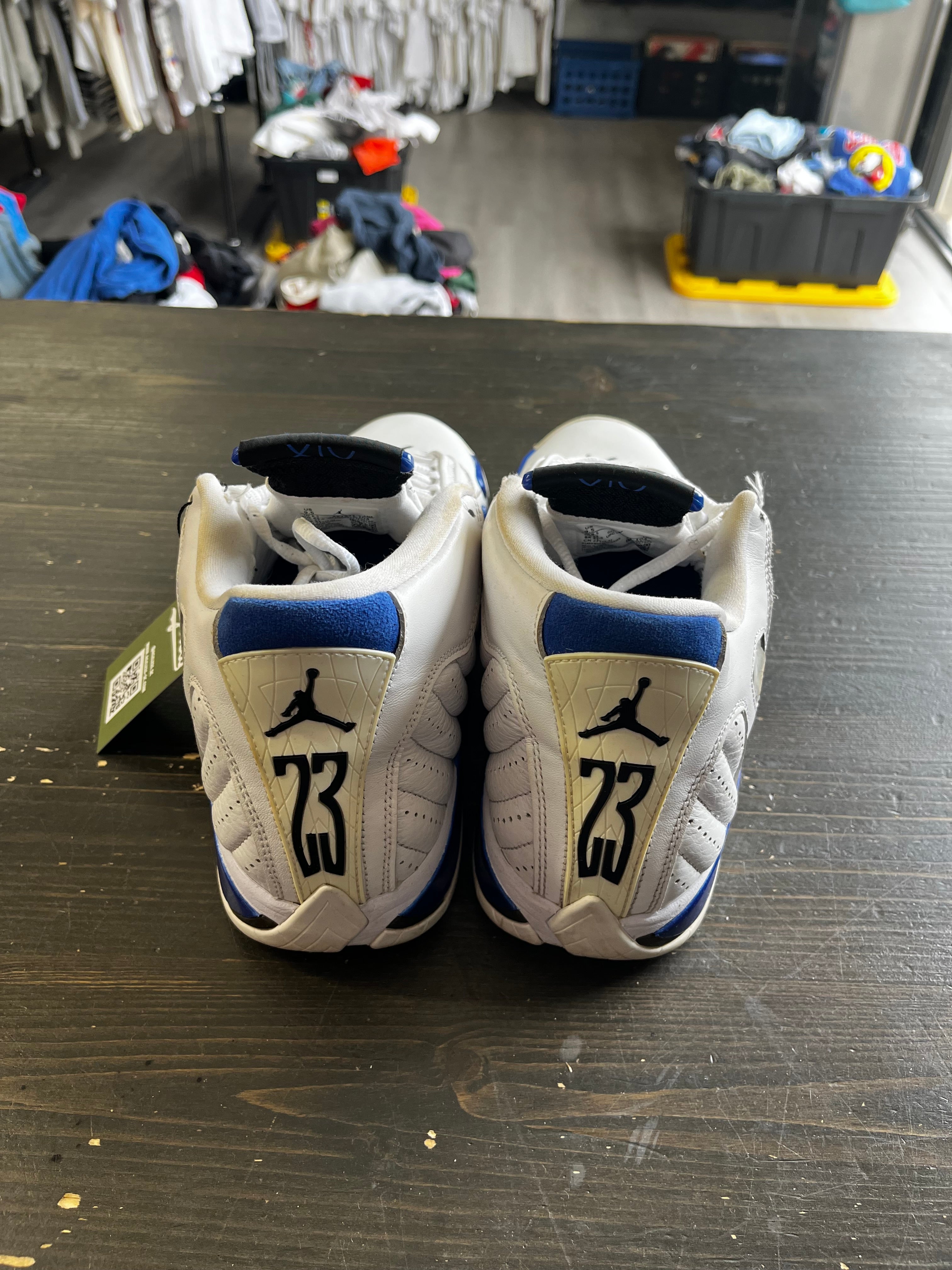 Pre-Owned Jordan 14 Retro White Hyper Royal