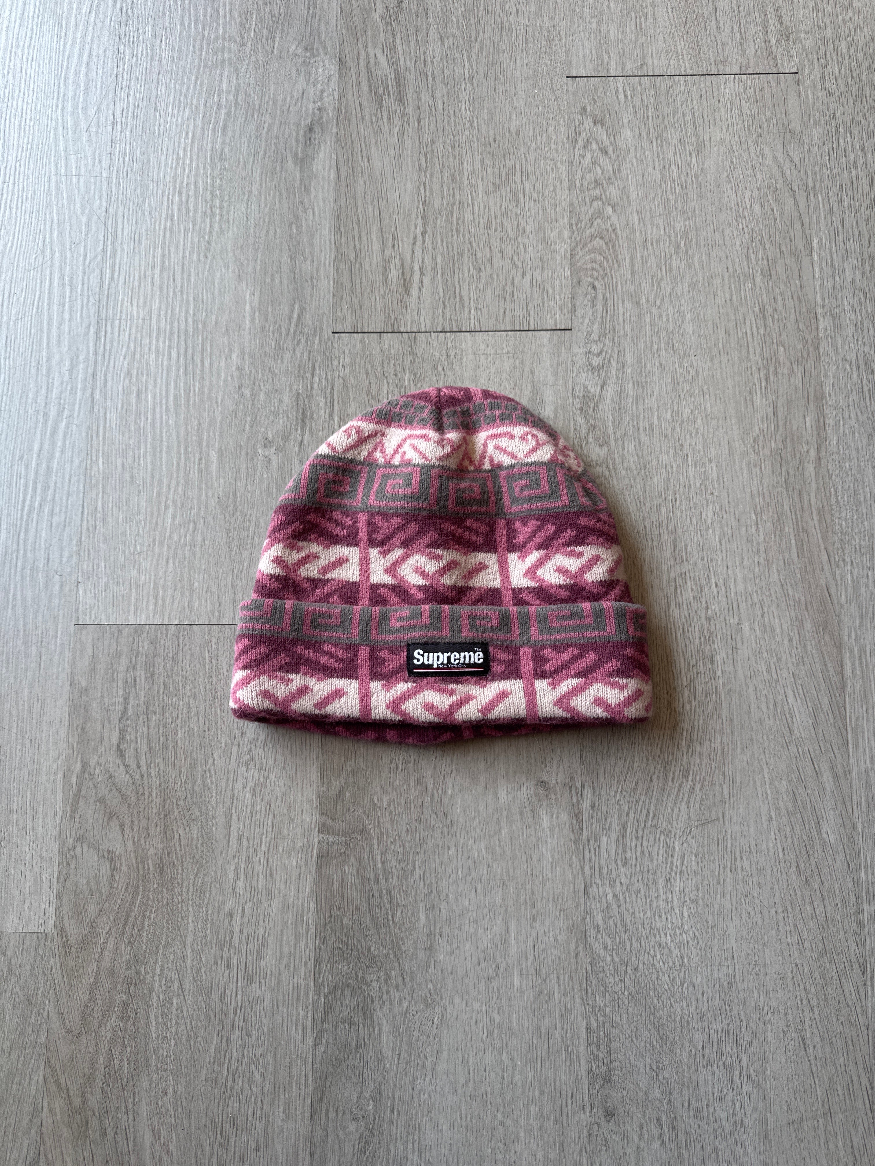 Supreme Brushed Pattern Purple Beanie