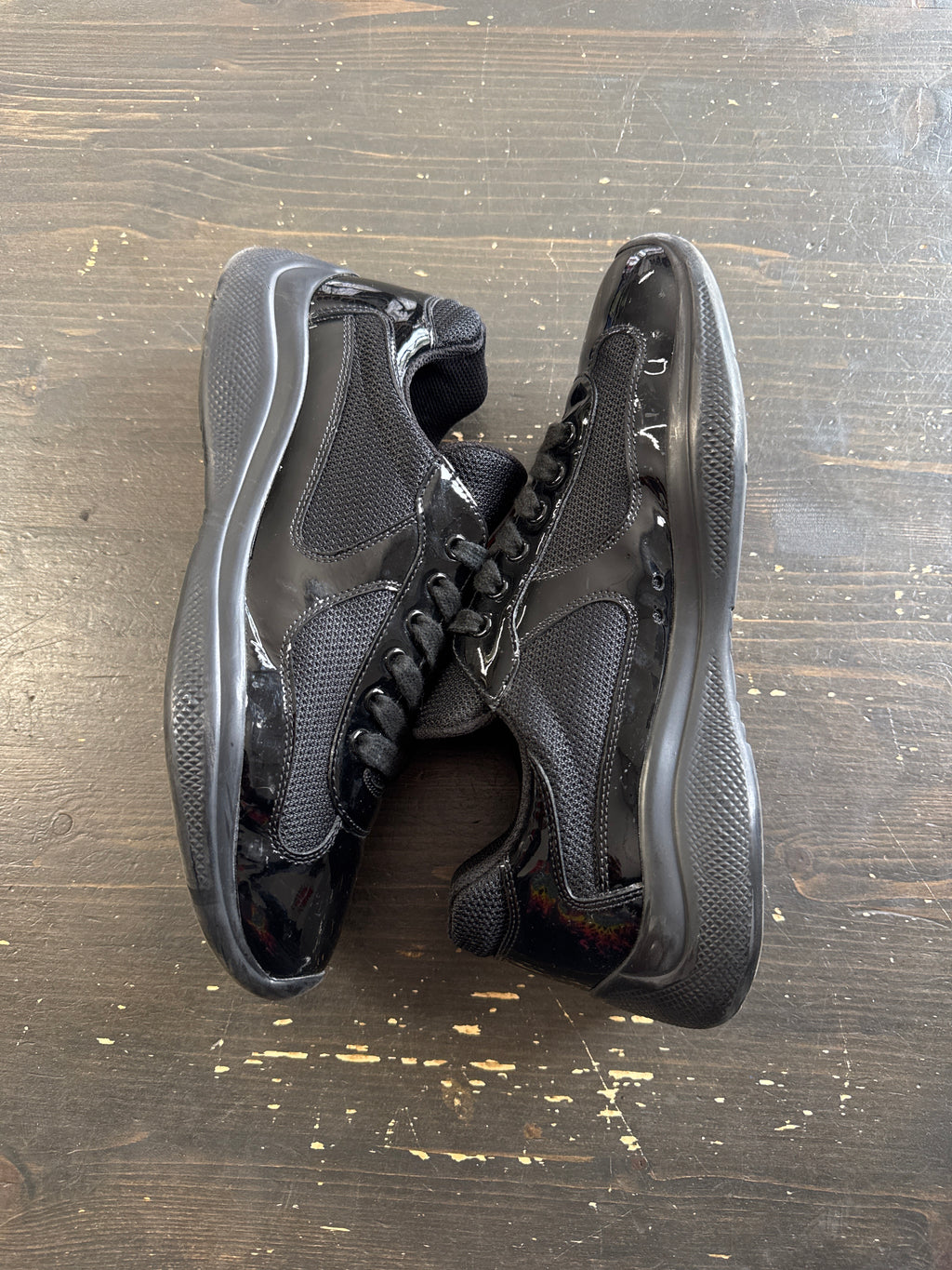 Pre-owned Prada America’s Cup Black Patent Leather