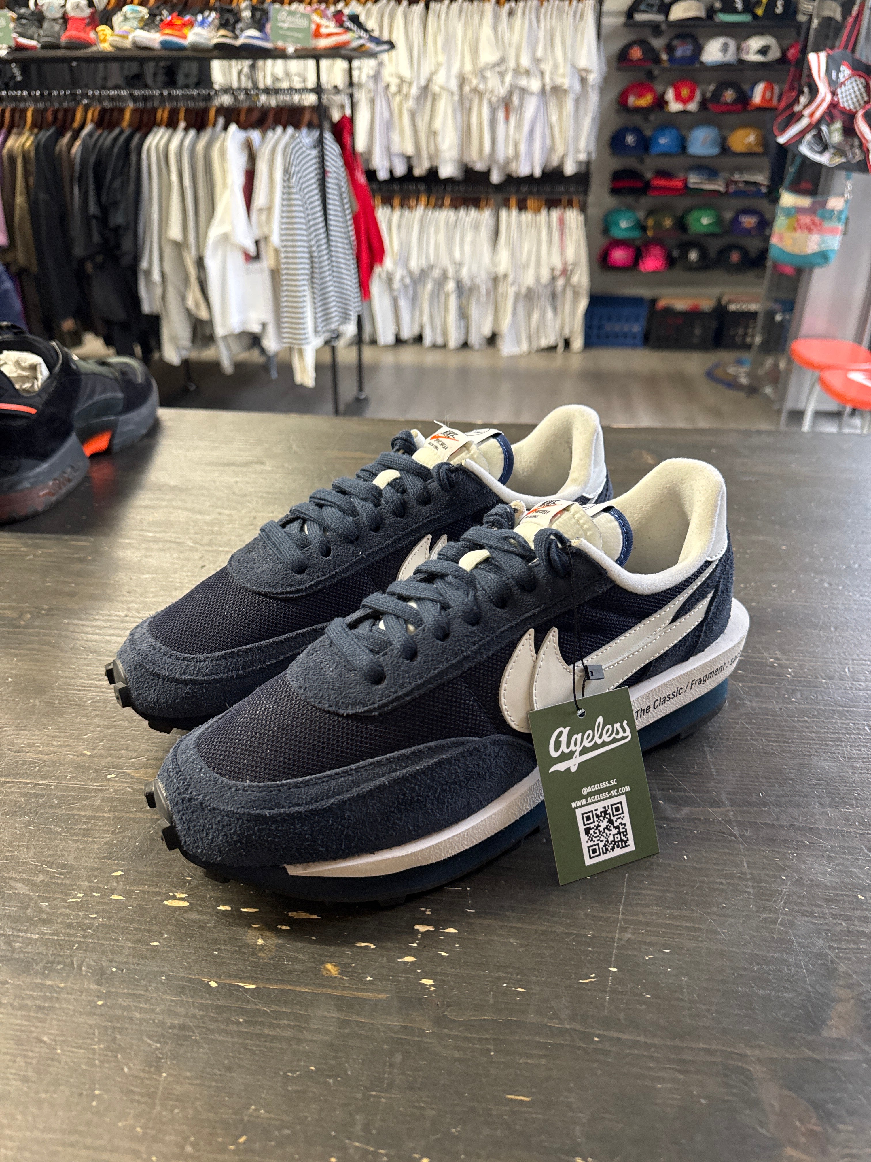 Pre-owned Nike LD Waffle SF Sacai Fragment Blue Void