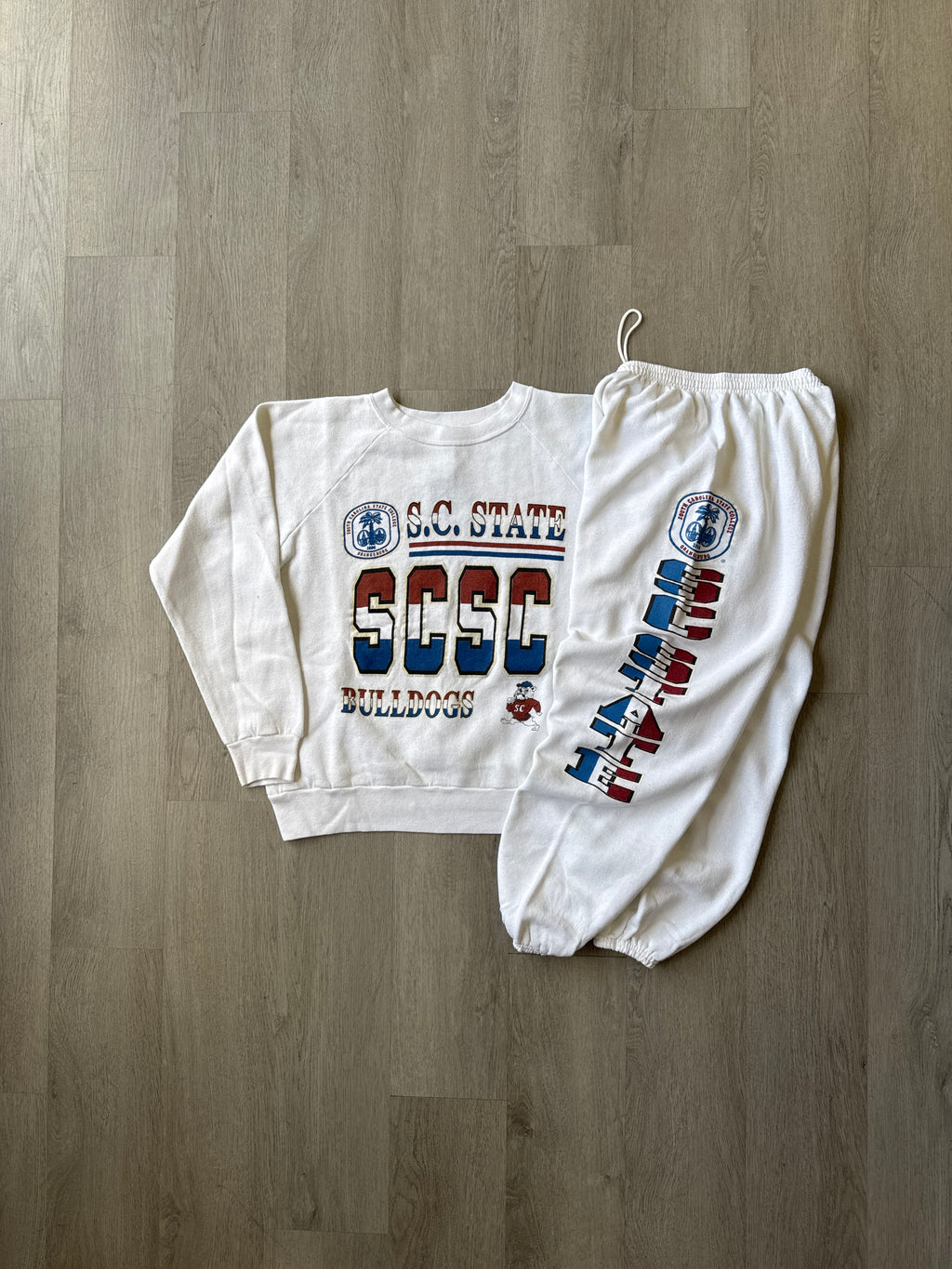 Vintage 90s South Carolina State University Bulldogs Sweatshirt Sweatpants Set