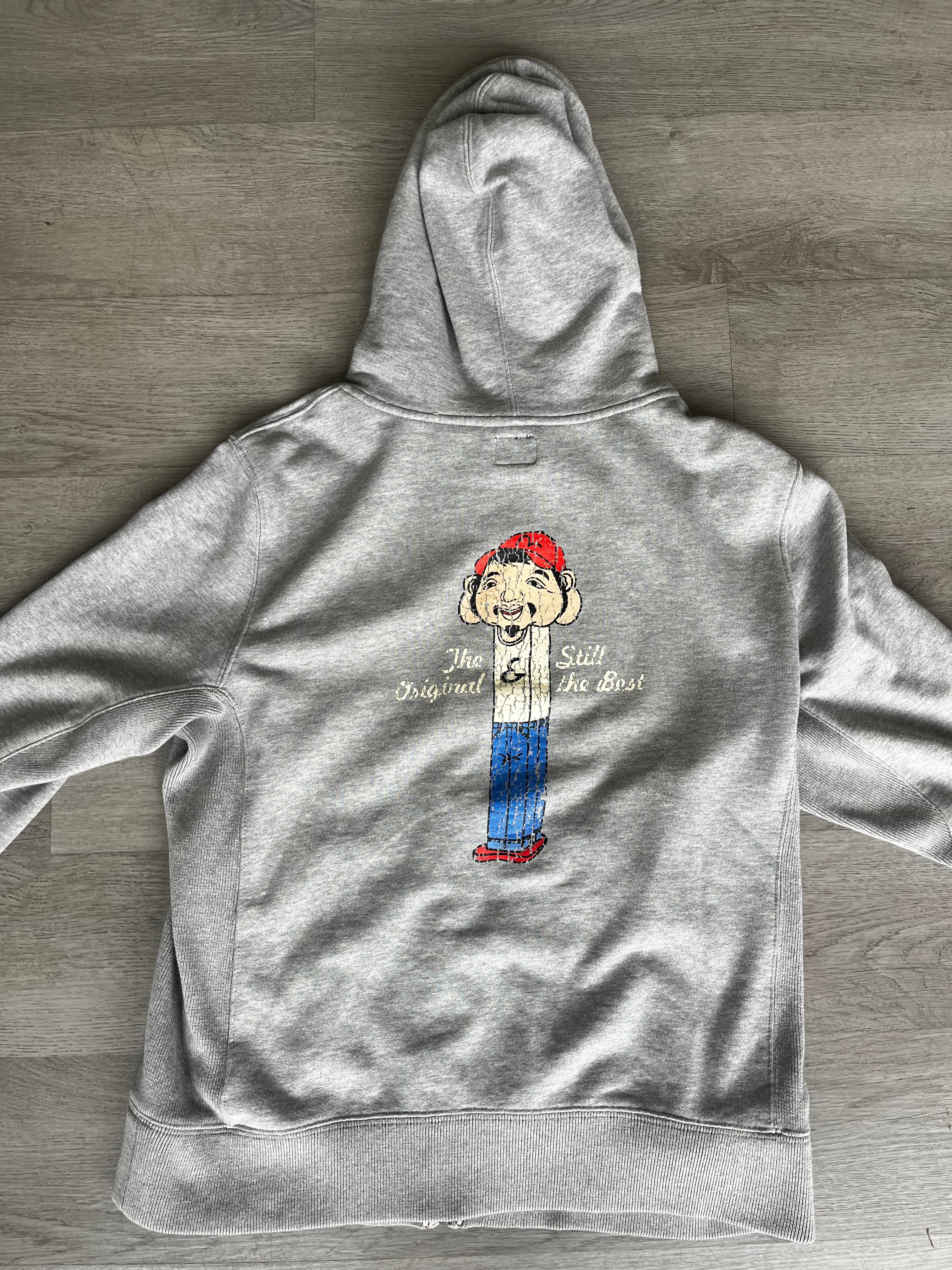 Vintage Evisu Grey Zip Up Hoodie