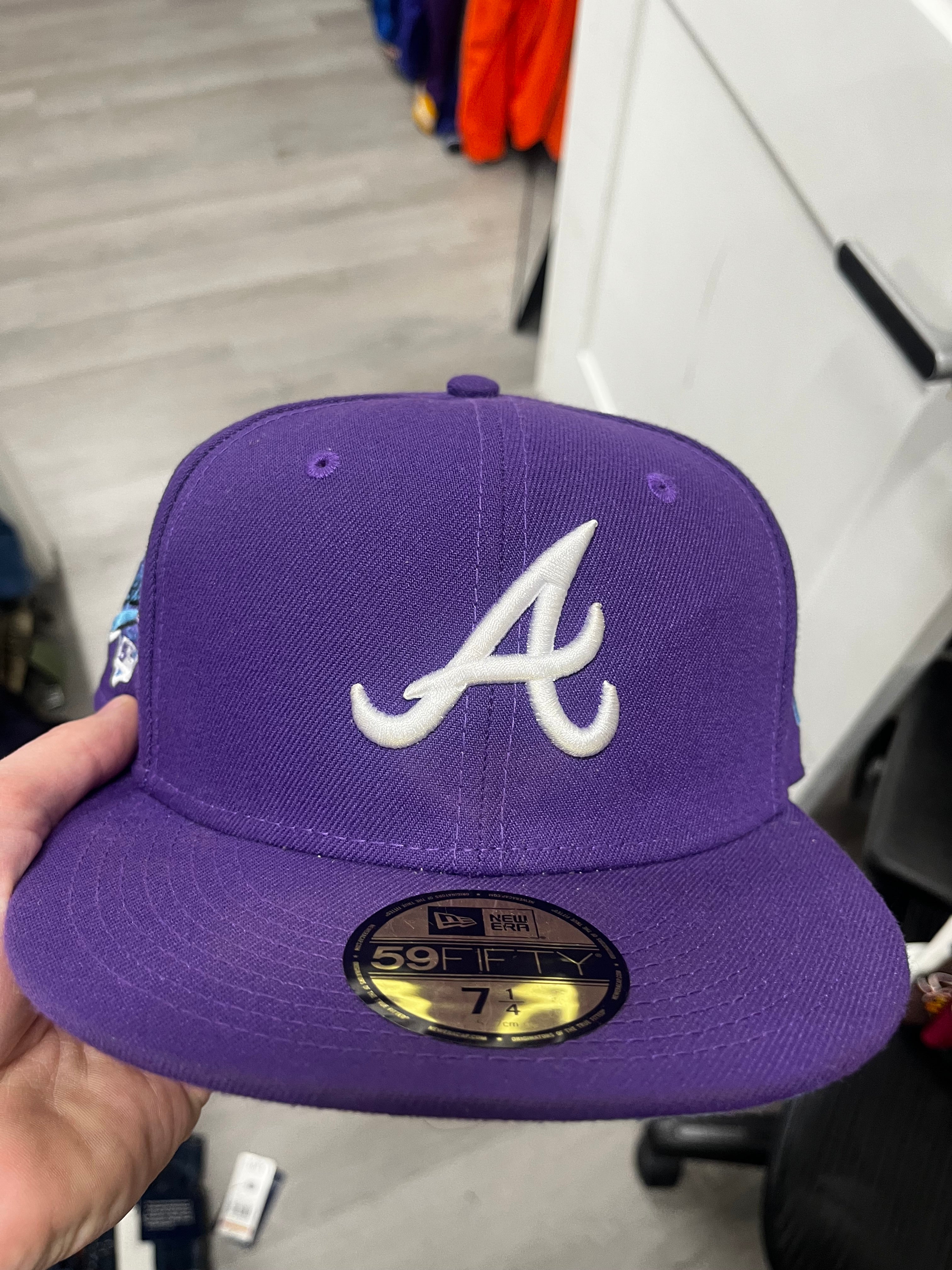 Atlanta Braves 1995 World Series Purple Fitted Hat