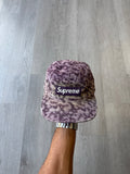Supreme Liberty Fabric Purple Leopard Print Camp Cap