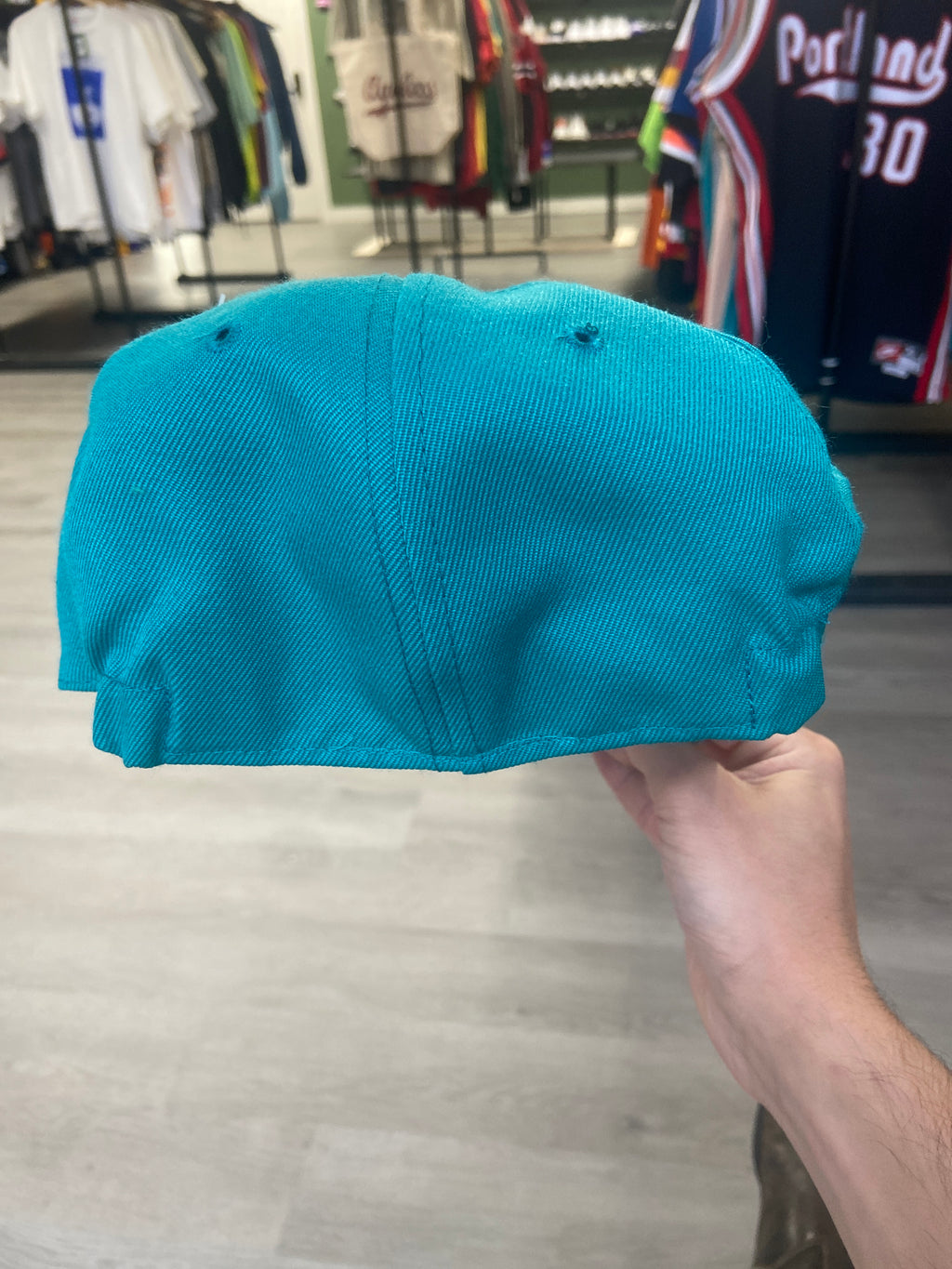 Vintage Teal Nike Elastic Fitted Hat