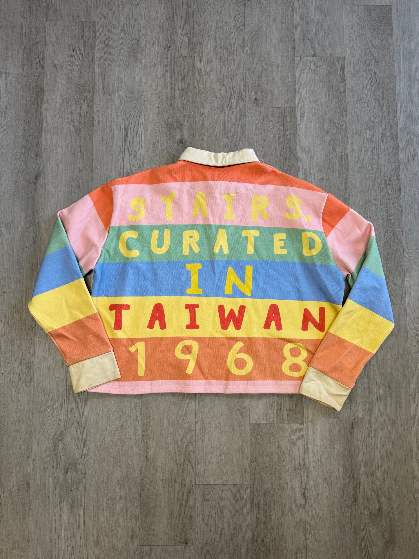 SYAIR SAIHARA 1968 Taiwan Multicoloed Polo Long-sleeve Shirt