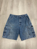 Wrangler Blue Denim Cargo Jean Shorts Jorts