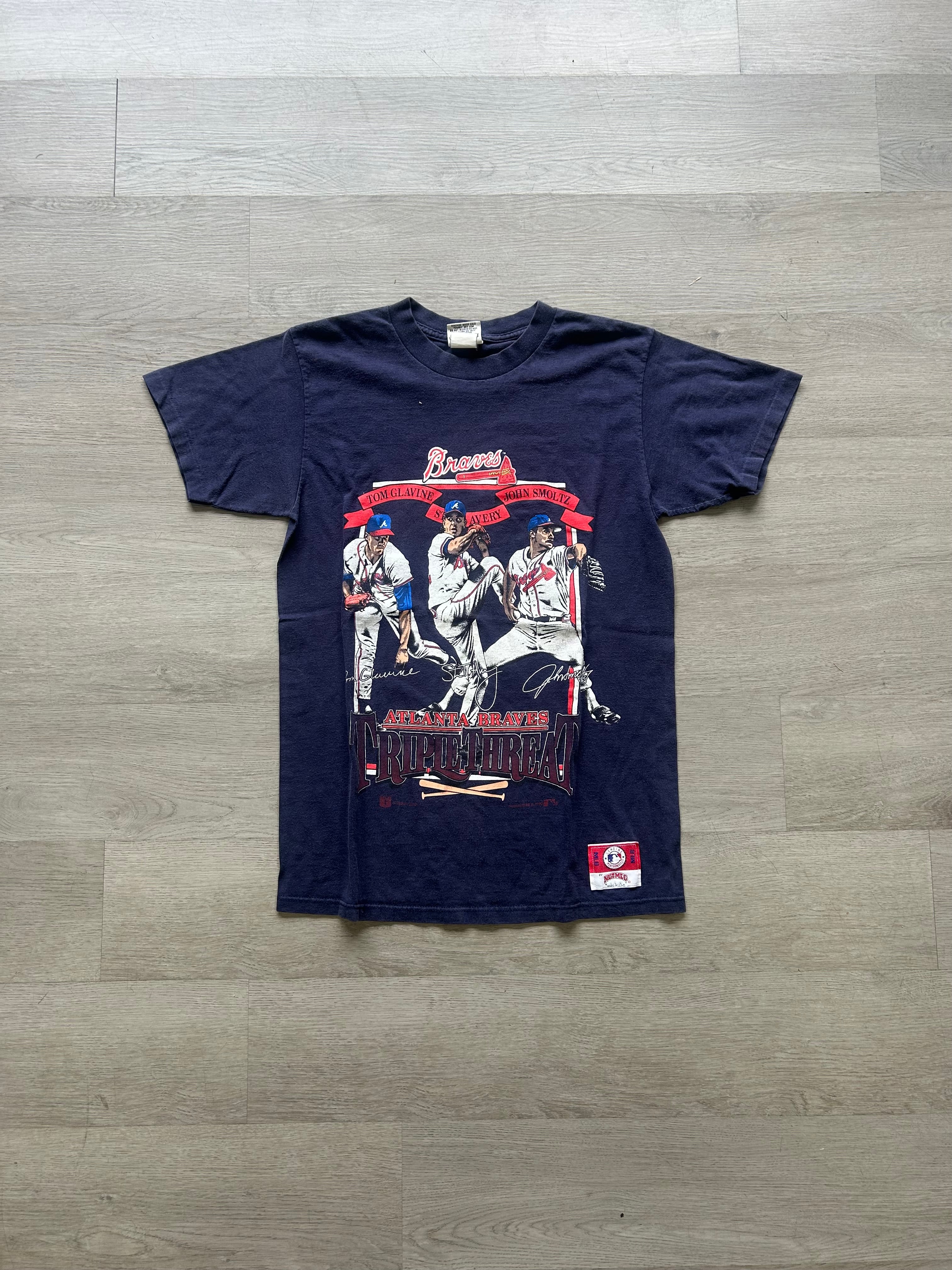 Vintage Atlanta Braves Triple Threat Tee