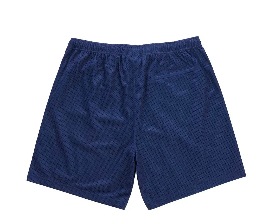Supreme Navy Rhinestone Mesh NYC SS26 Shorts