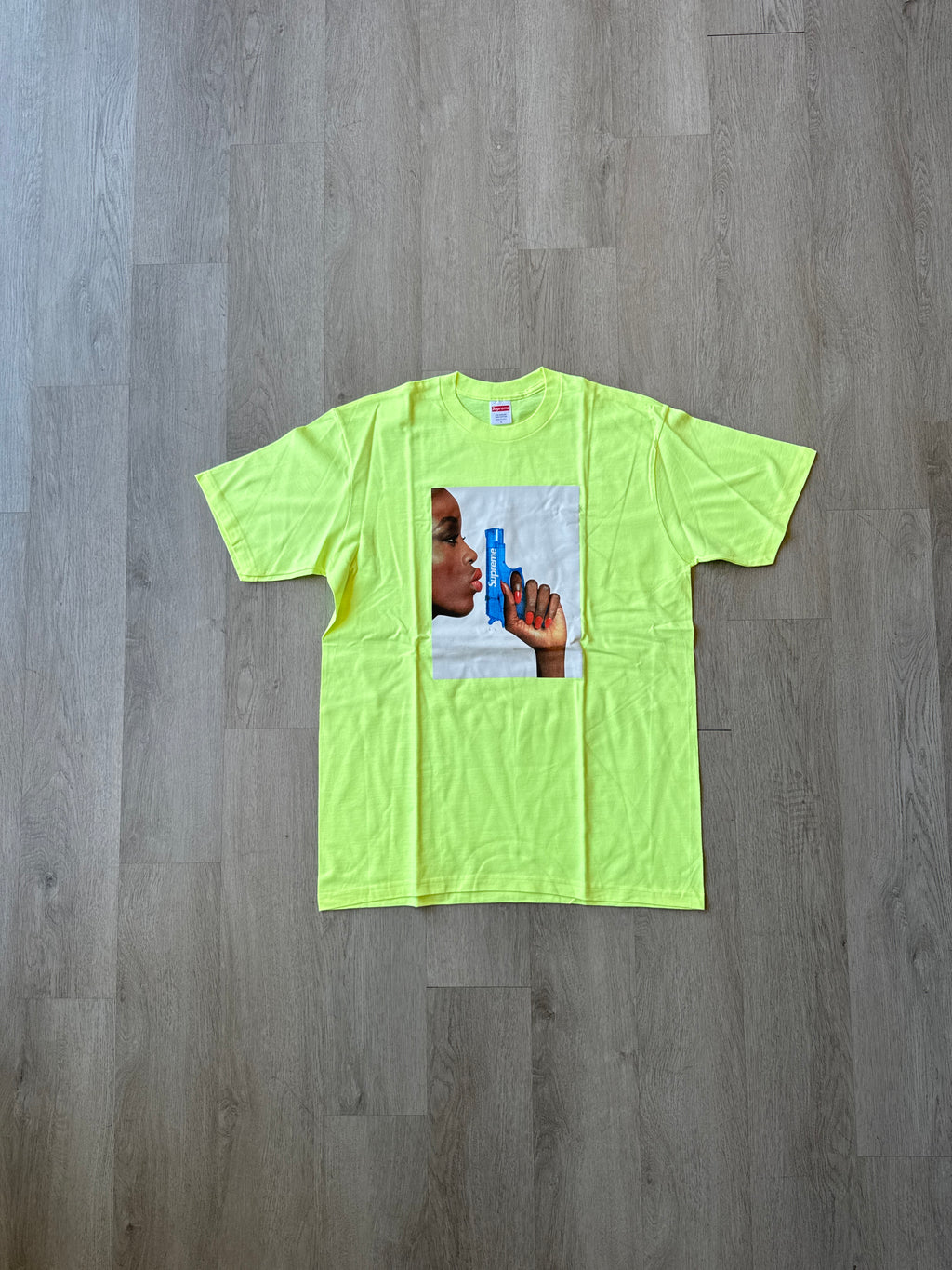 Supreme Water Pistol Bright Yellow Tee (SS21)