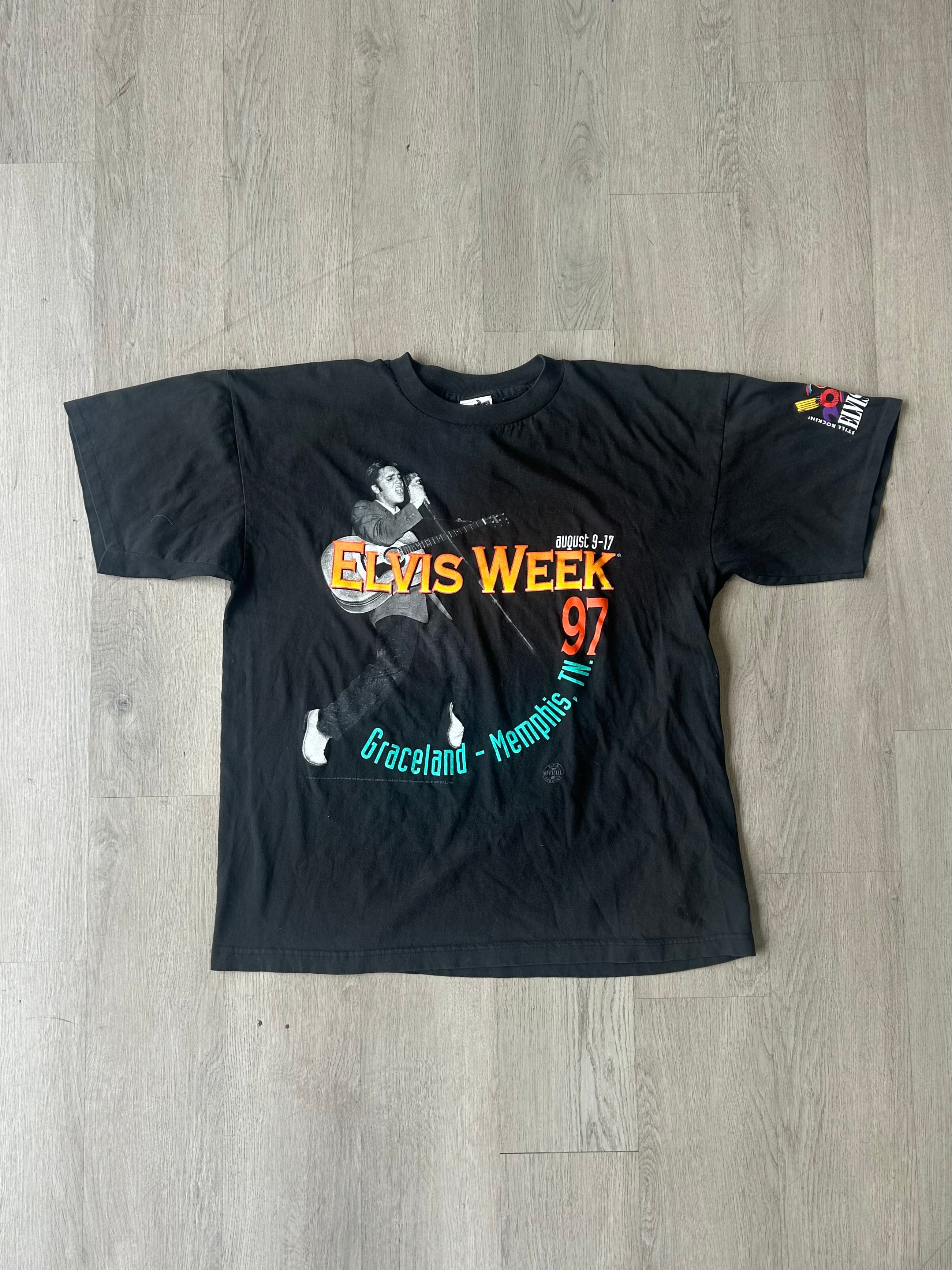 Vintage 1997 Elvis Presley "Elvis Week" Memphis TN Tee