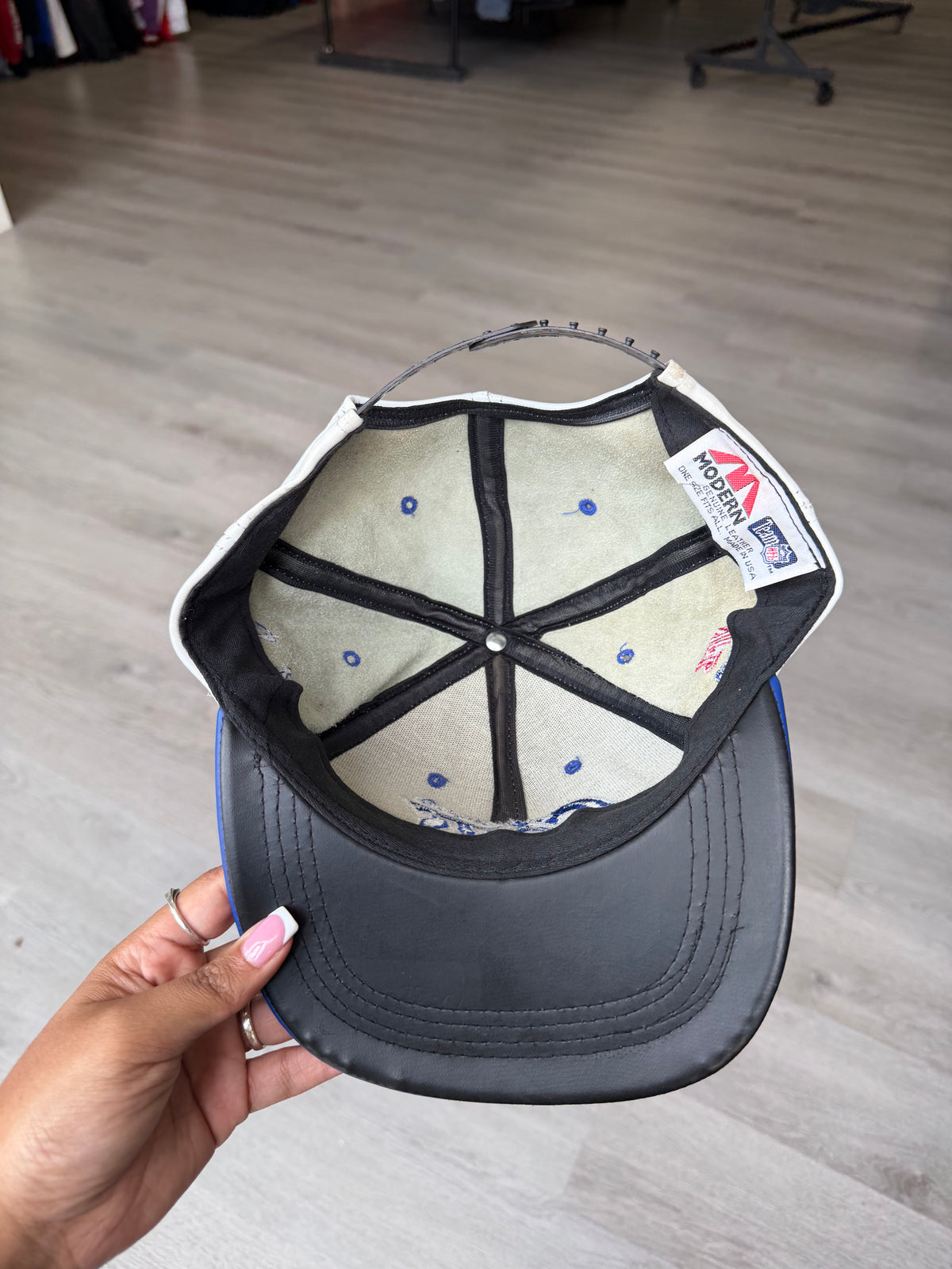 Vintage Leather Indianapolis Colts NFL SnapBack Hat