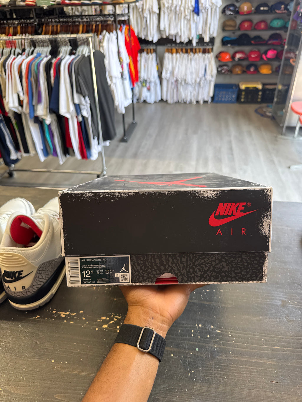 Pre-owned Jordan Retro 3 White Cement Reimagined