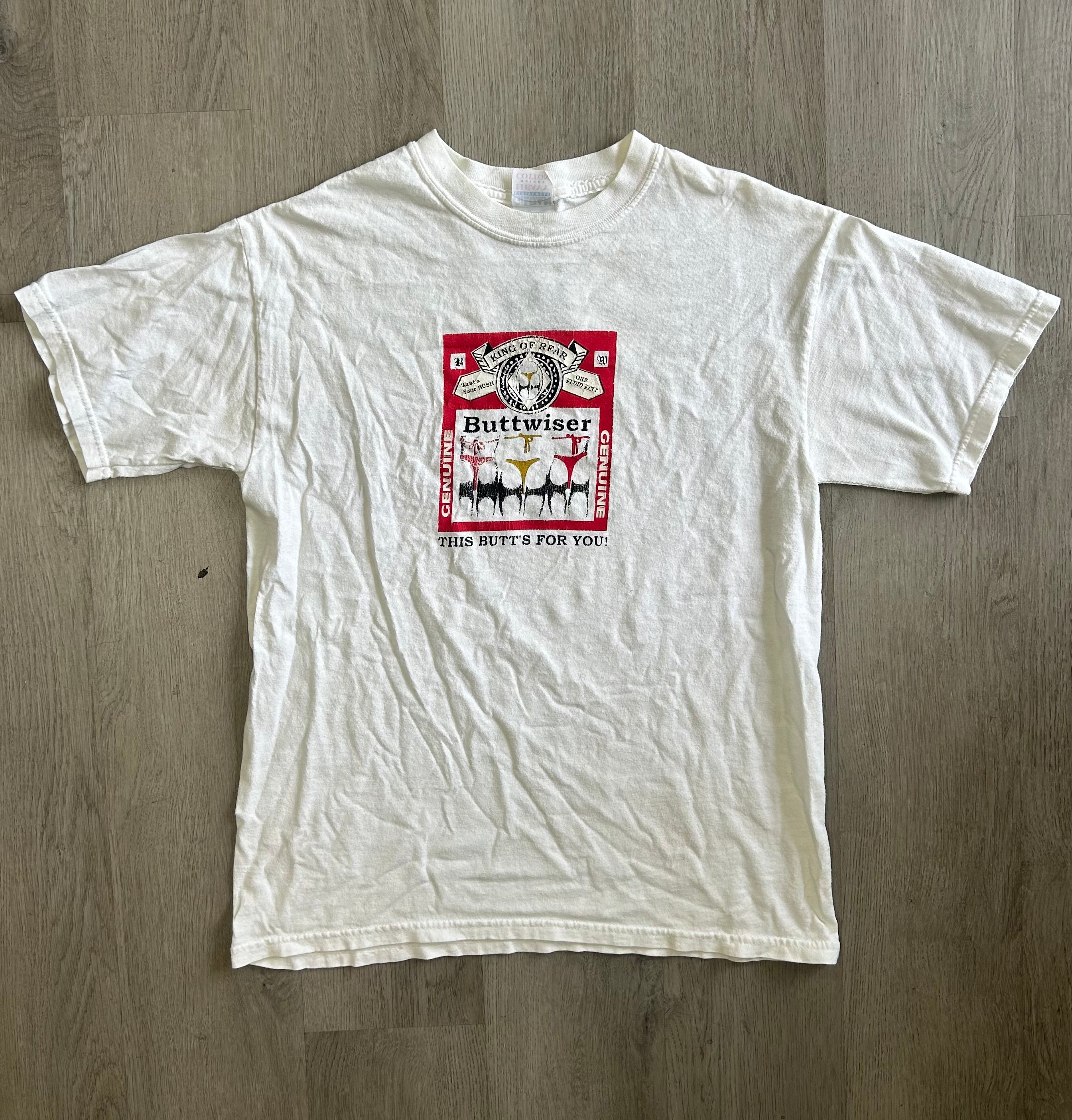 Vintage Budweiser Parody “Buttwiser” Tee