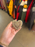 Vintage Heart Yellow Stone Belt Buckle