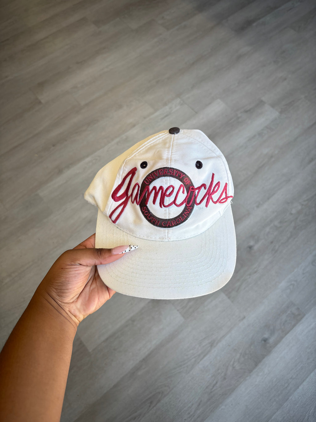 Vintage White University of South Carolina Gamecocks SnapBack Hat